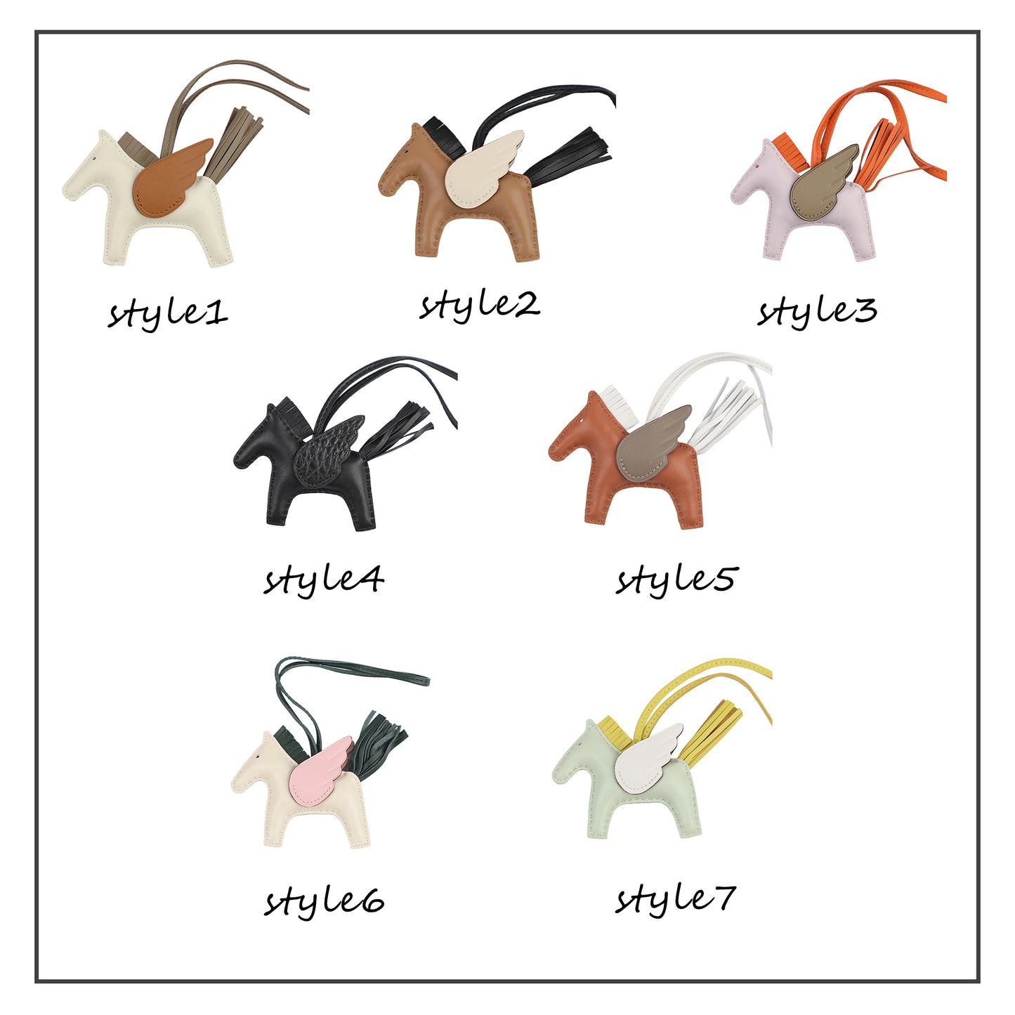 Luxury Genuine Leather - Rodeo Pegase PM charm - Elegant and Stylish Accessory