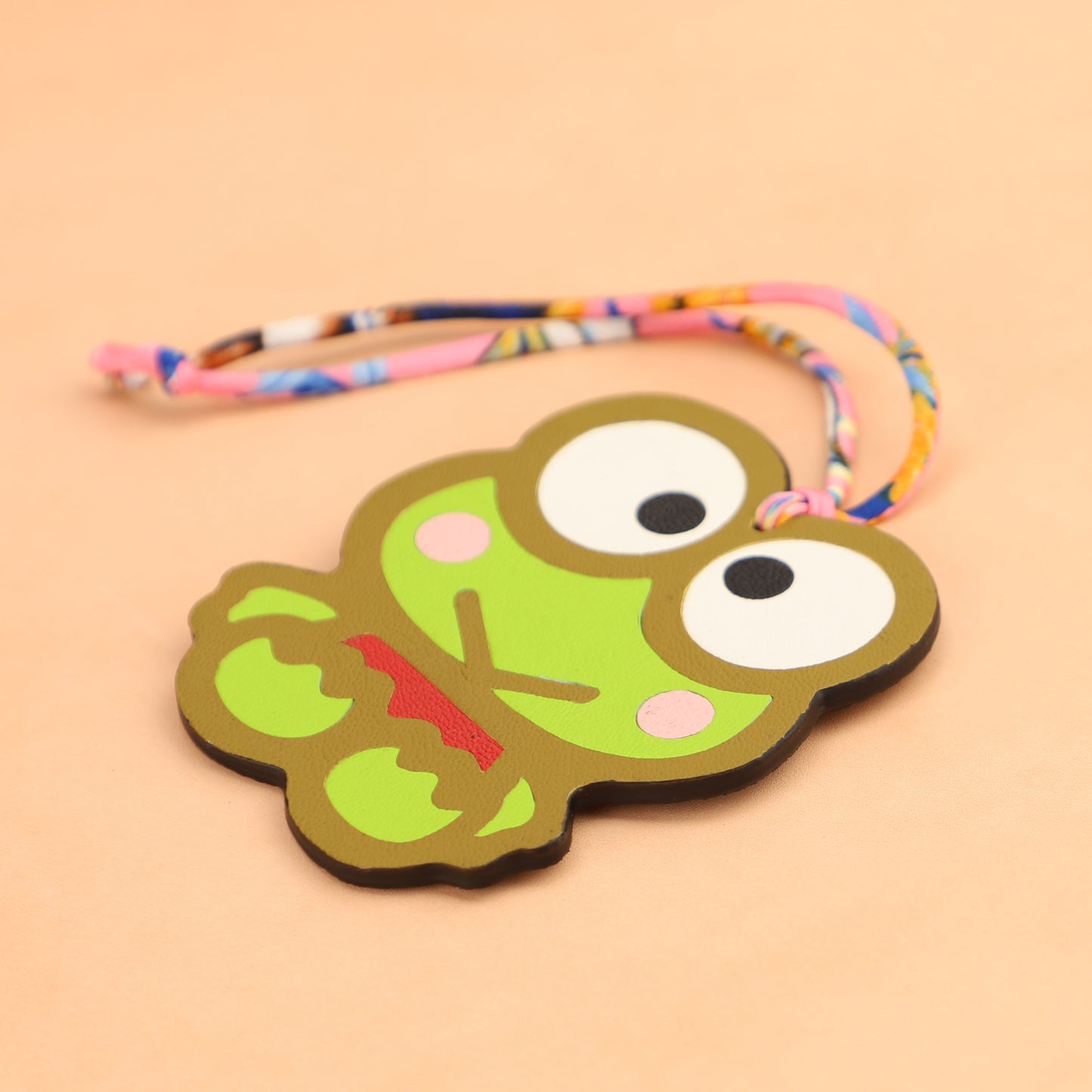 Frog-shaped Bag Charm, Genuine Leather Accessory, Cute and Versatile