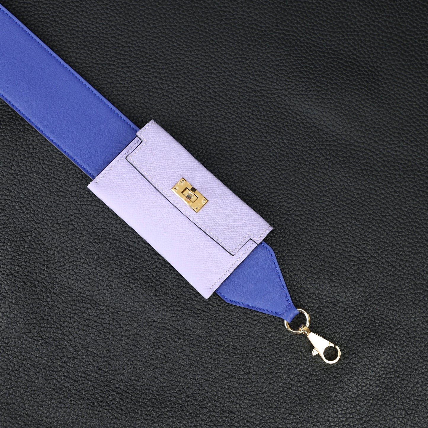 5cm width Epsom leather Kelly pocket and Swift leather shoulder strap,Epsom Pocket shoulder strap,Swift leather wide crossbody strap