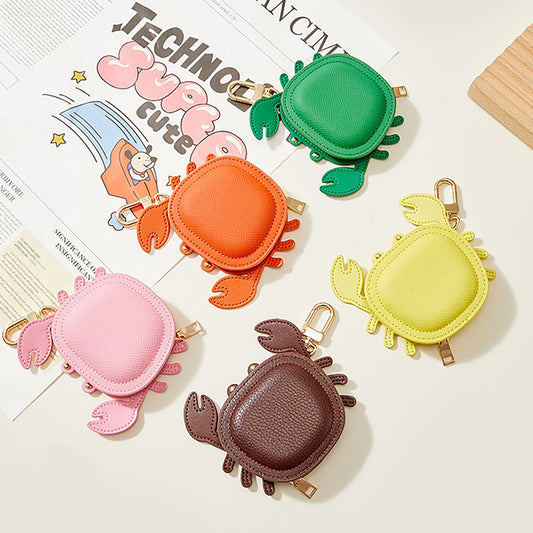 Crap charm, genuine leather coin purse, headphone bag pendant, cute accessory for bags and backpacks, creative and exquisite.