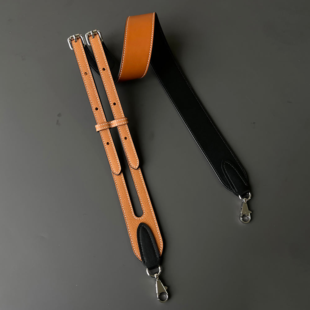 Handmade Genuine Leather Wide Adjustable Shoulder Strap for Kelly & Evelyne Bags – Crossbody & Replacement Strap