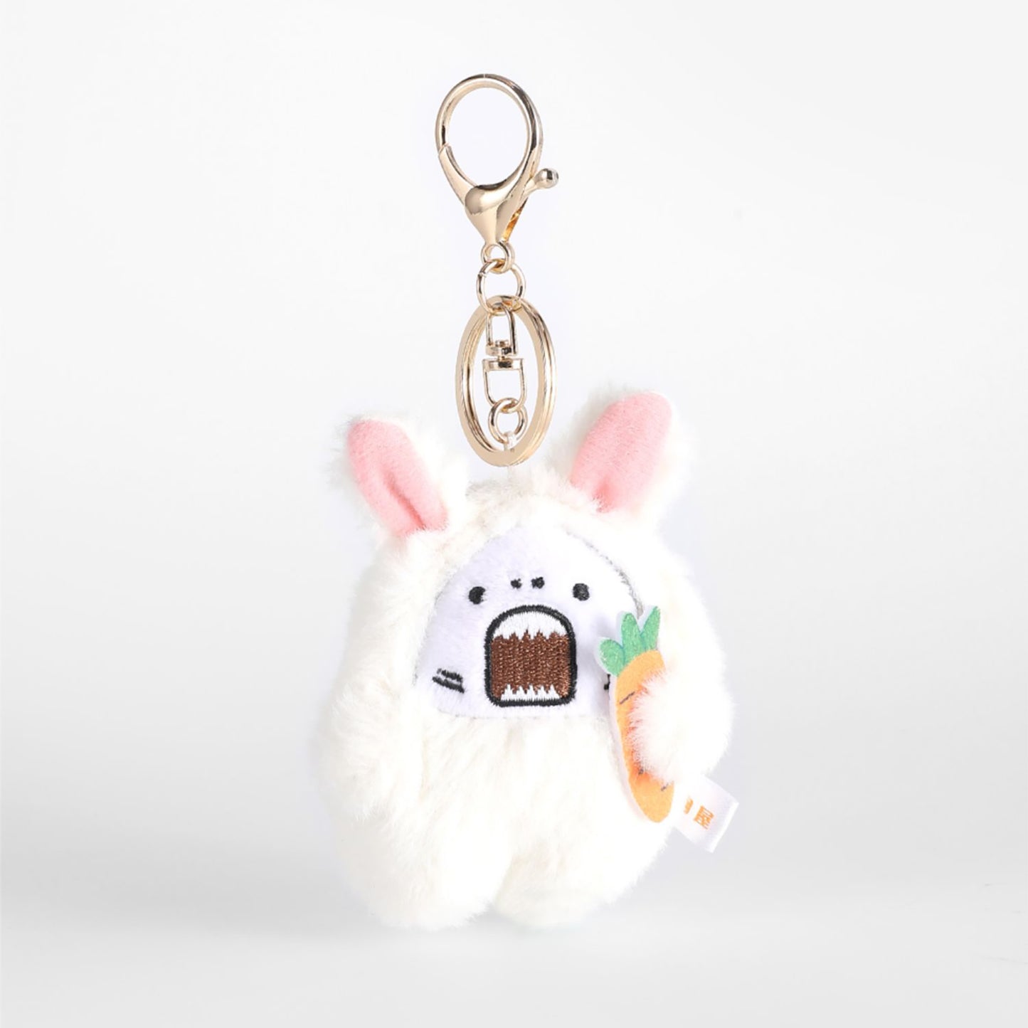 Irritable Shark Rabbit Keychain Plush Toy Bag Charm Small Doll Car Keychain