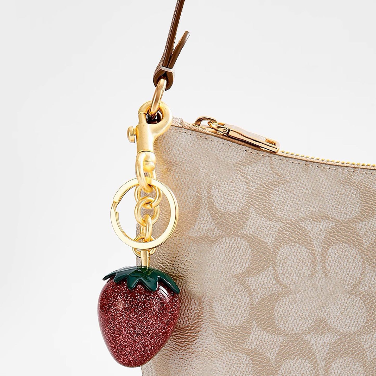 Cherry Pendant for Various Women's Bags, Exquisite Cherry Keychain Decoration for Bags,Strawberry-style Bag Pendant