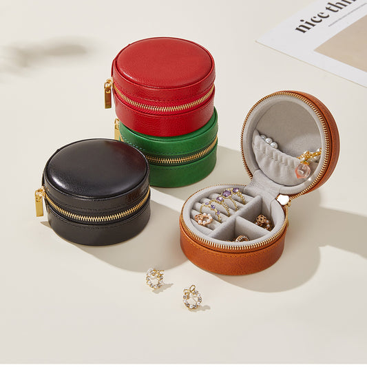 Luxury Handmade Leather Jewelry Storage Box, Large Capacity Organizer for Bracelets, Necklaces, and Accessories