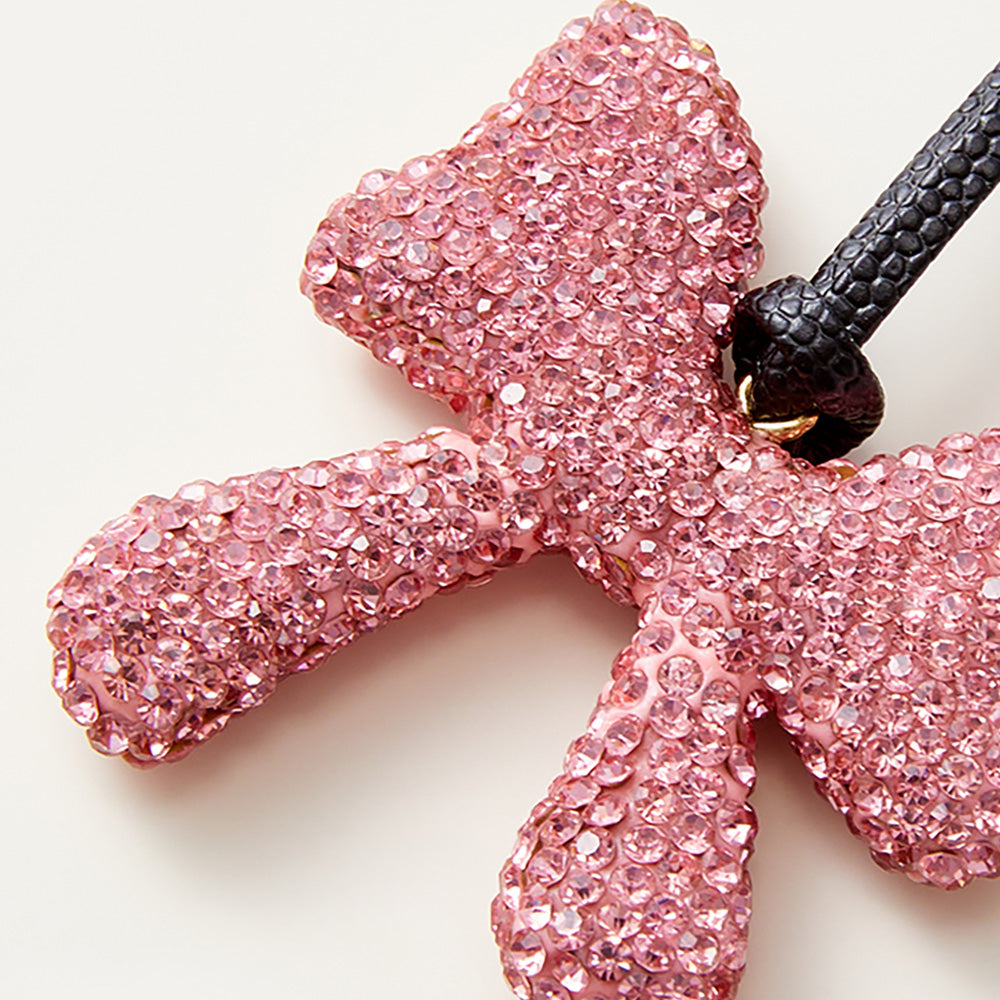 Rhinestone Bow Charm - Elegant Bag Charm & Keychain Accessory