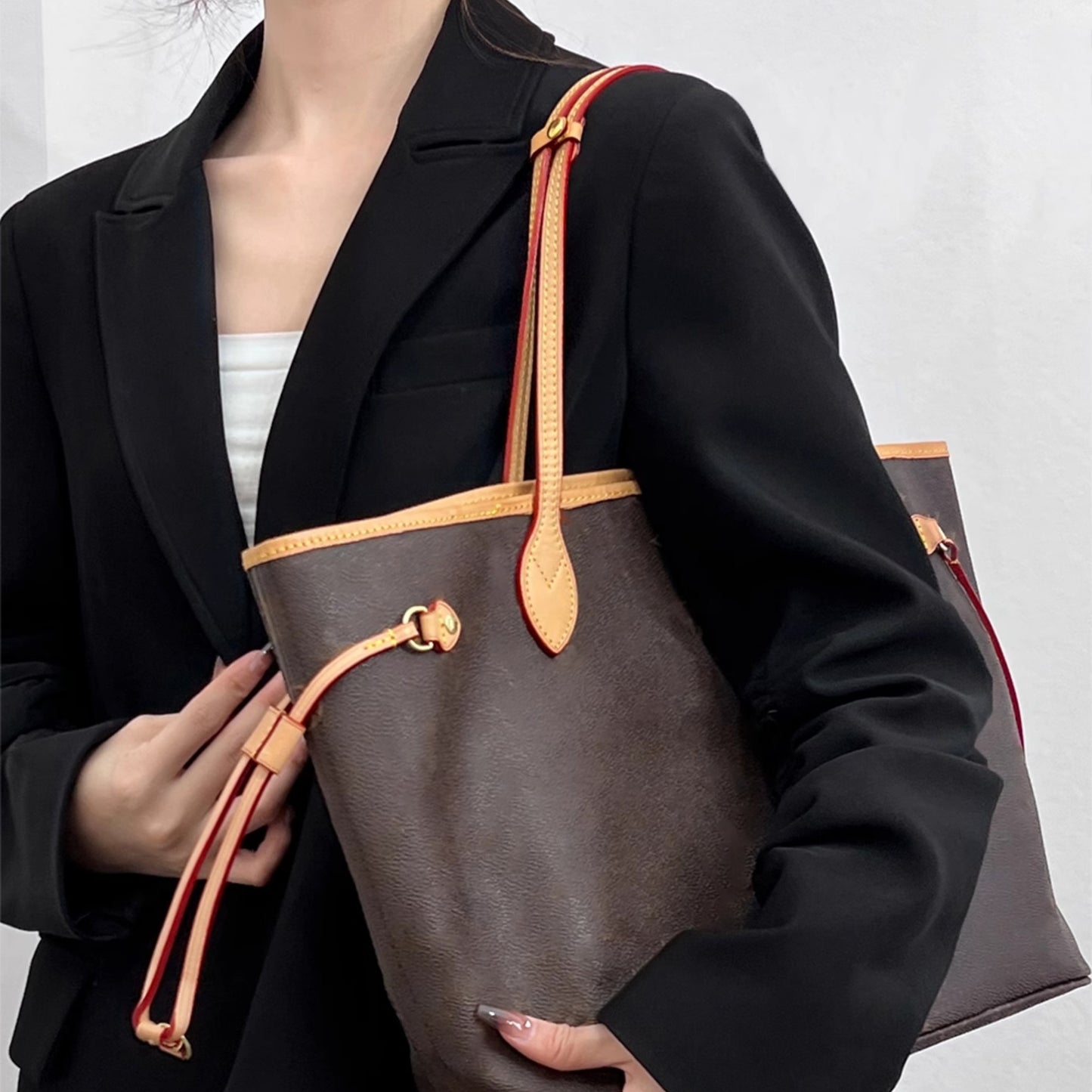 Neverfull Tote Bag Shoulder Strap Upgrade, Anti-Slip Flower Buckle Bag Strap Accessory