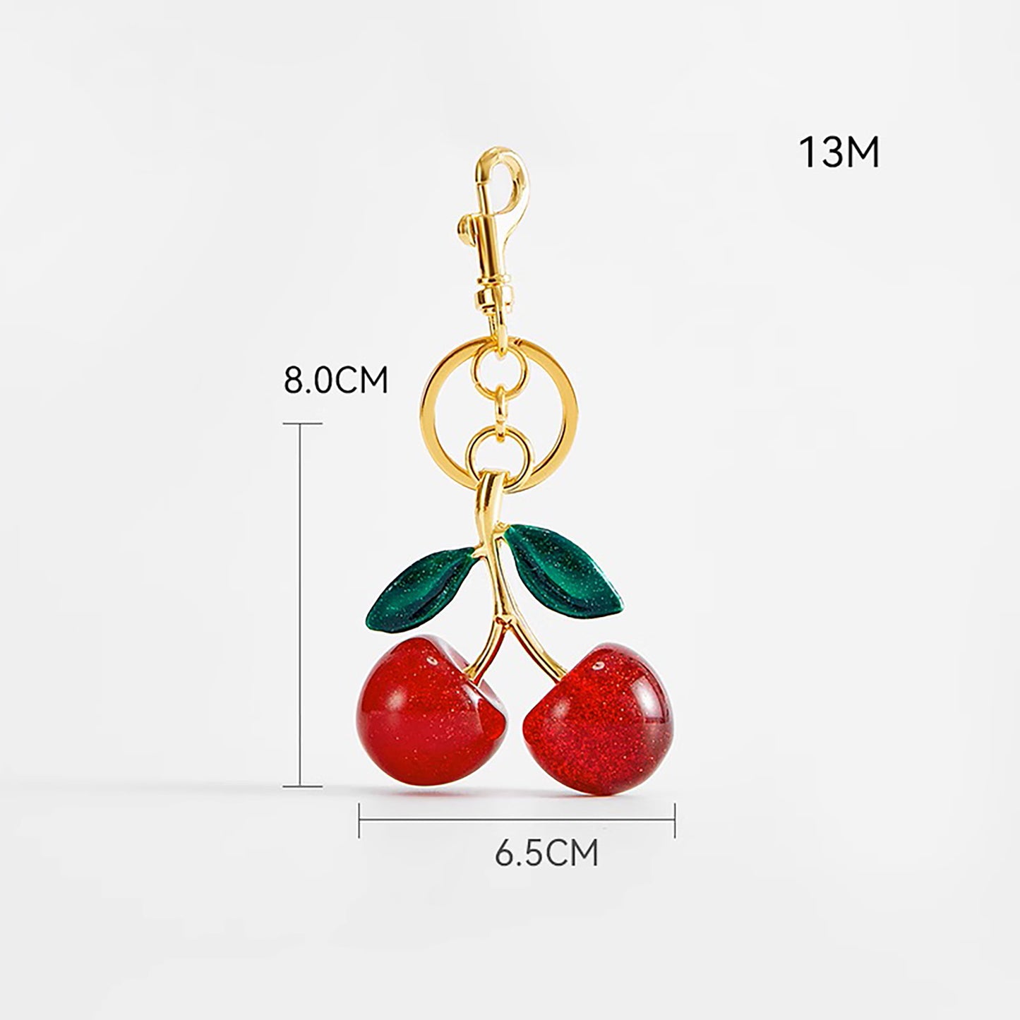 Cherry Pendant for Various Women's Bags, Exquisite Cherry Keychain Decoration for Bags,Strawberry-style Bag Pendant
