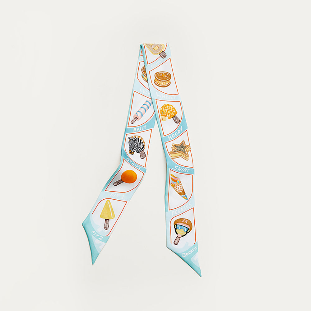 Premium Silk Scarf - 100% Mulberry Silk Twilly for Handbag Strap, Hair Accessory, and Luxury Fashion