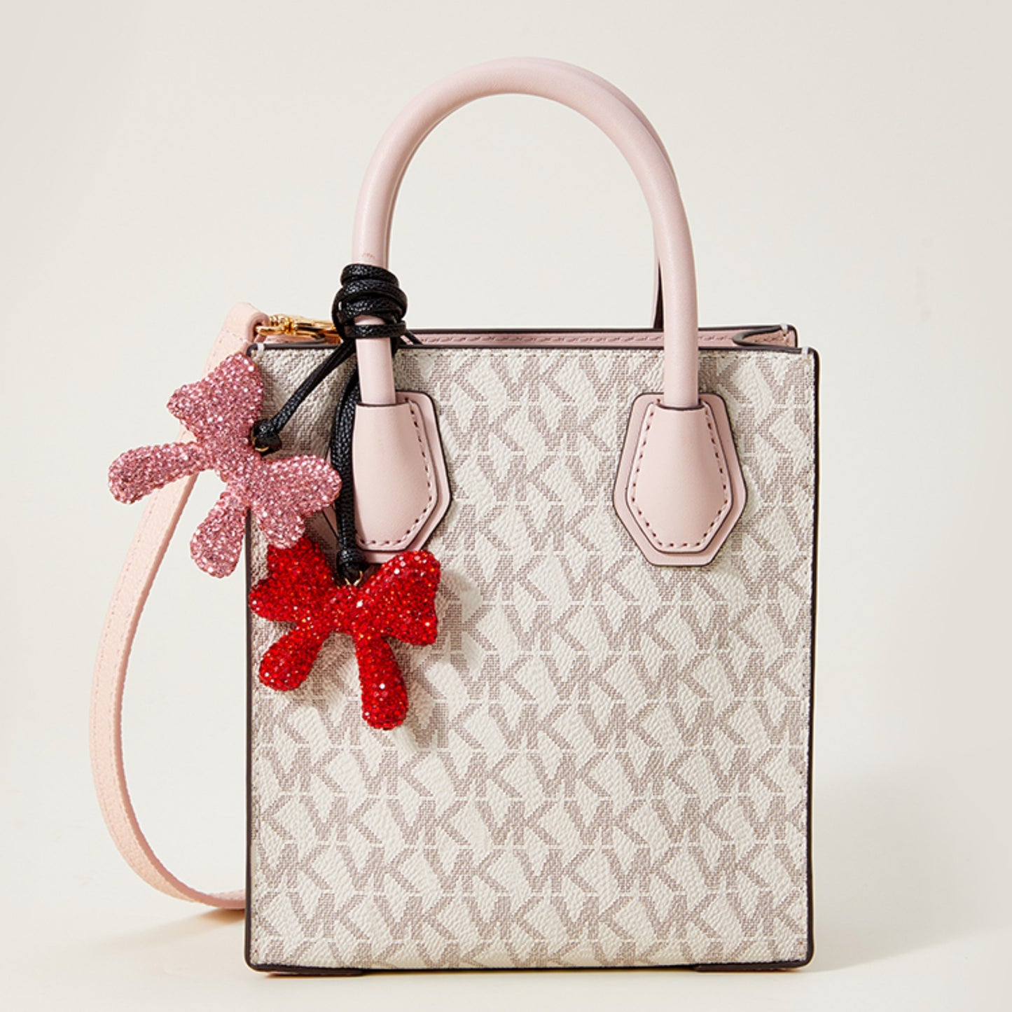 Rhinestone Bow Charm - Elegant Bag Charm & Keychain Accessory