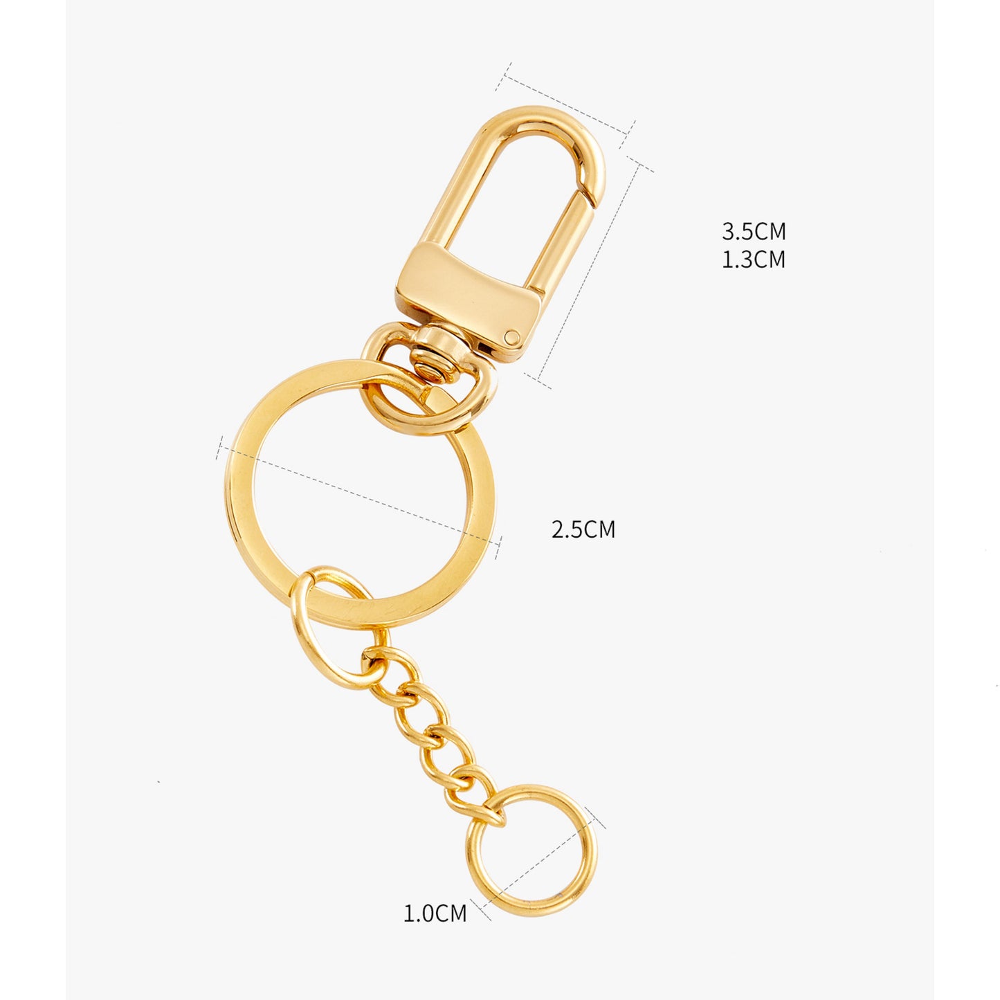 Keychain Ring Buckle Pendant, Keyring Replacement Chain, Multifunctional Connection Ring DIY Accessory