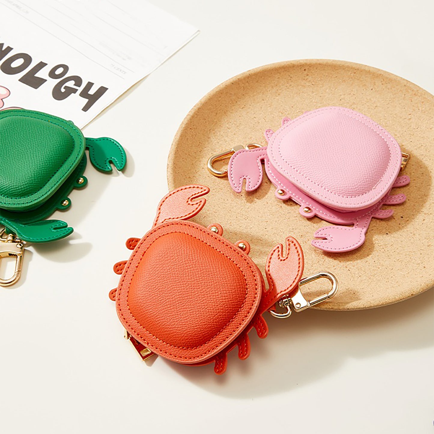 Crap charm, genuine leather coin purse, headphone bag pendant, cute accessory for bags and backpacks, creative and exquisite.