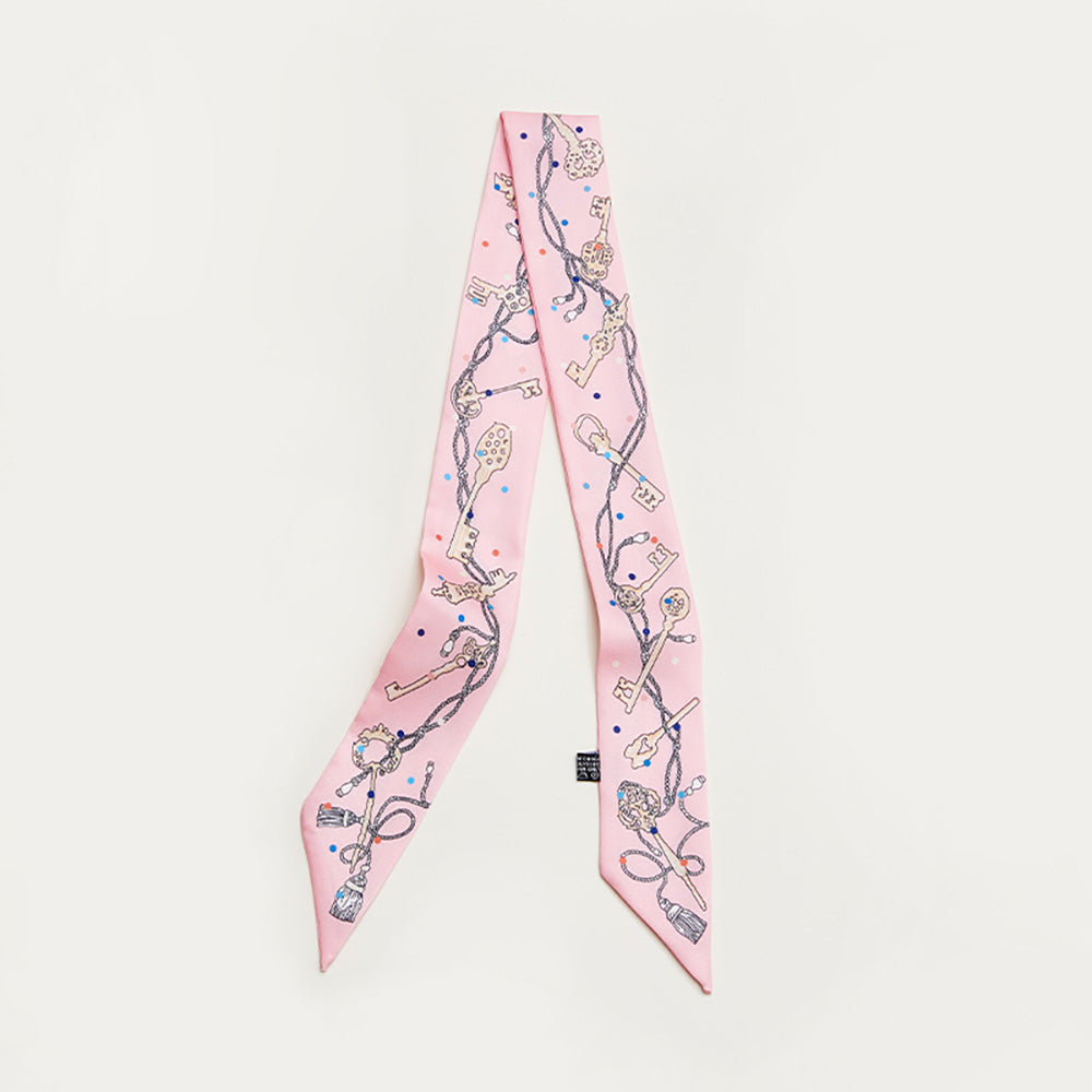 Premium Silk Scarf - 100% Mulberry Silk Twilly for Handbag Strap, Hair Accessory, and Luxury Fashion
