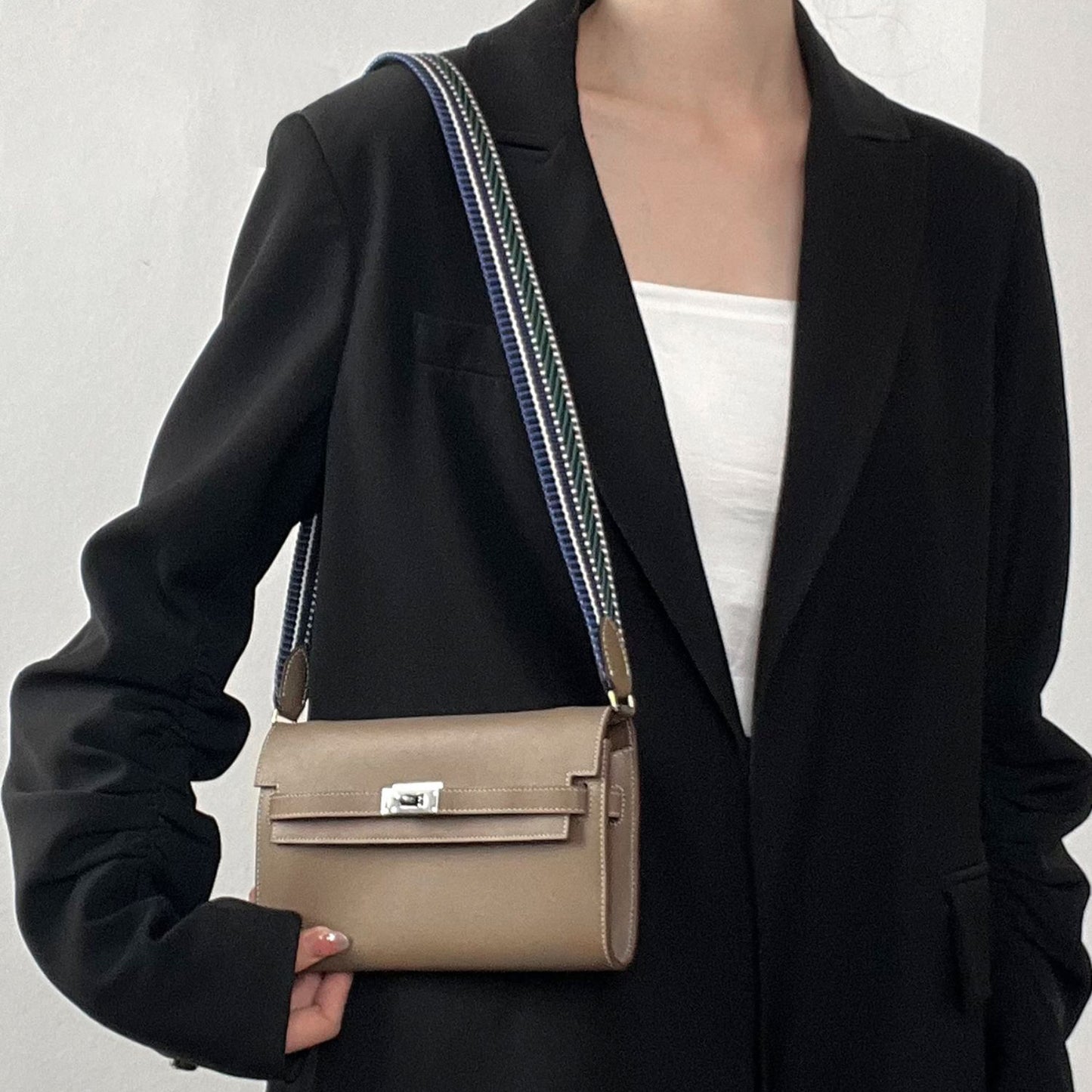 Handcrafted Canvas Shoulder Strap – Custom Fit for Kelly and Constance Wallets, Uplift Your Bag Style