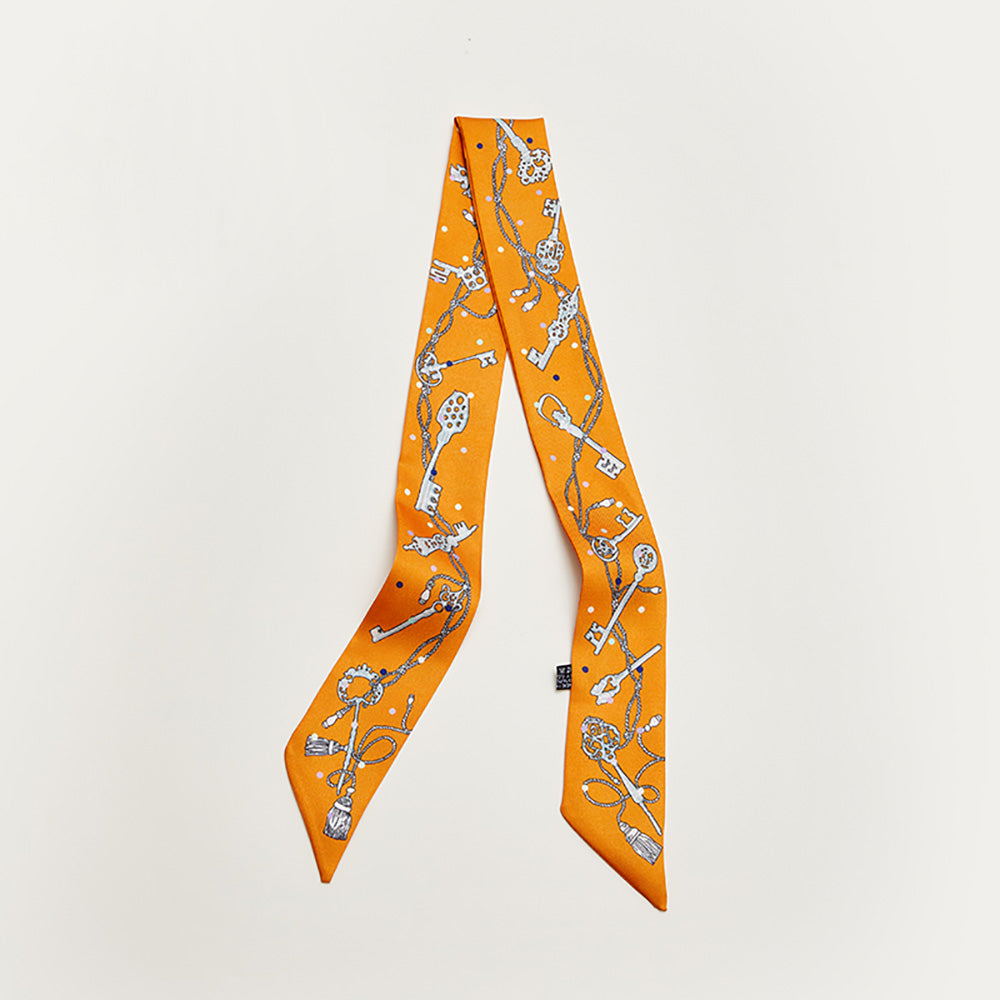 Premium Silk Scarf - 100% Mulberry Silk Twilly for Handbag Strap, Hair Accessory, and Luxury Fashion