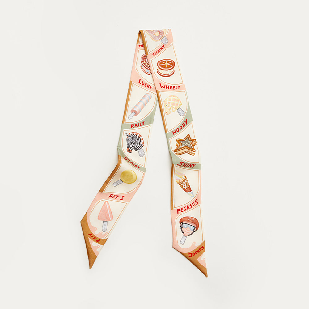 Premium Silk Scarf - 100% Mulberry Silk Twilly for Handbag Strap, Hair Accessory, and Luxury Fashion