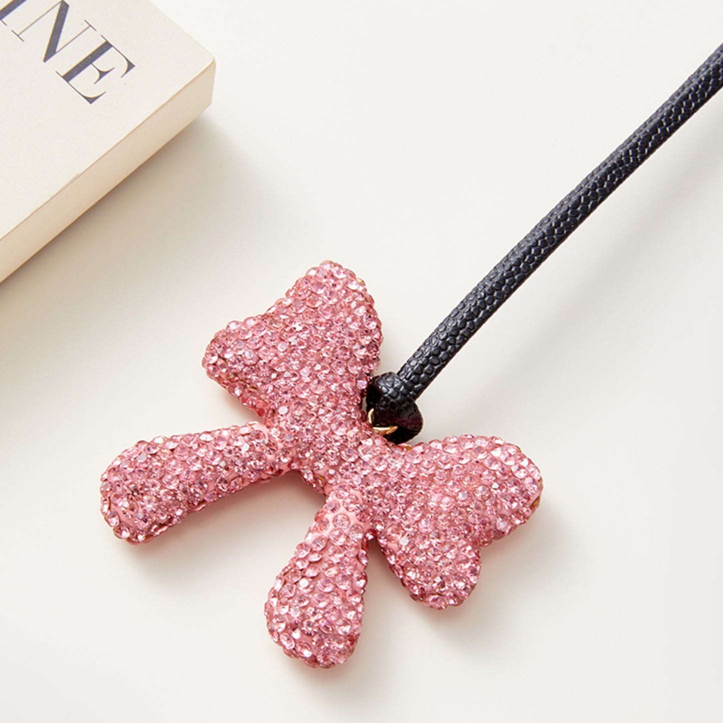 Rhinestone Bow Charm - Elegant Bag Charm & Keychain Accessory