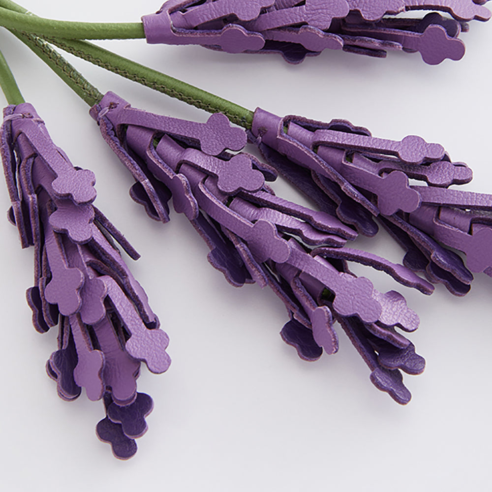 Premium Lavender Leather Keychain Charm for Luxury Handbags, Backpacks & Accessories - Elegant Leather Pendant Decoration