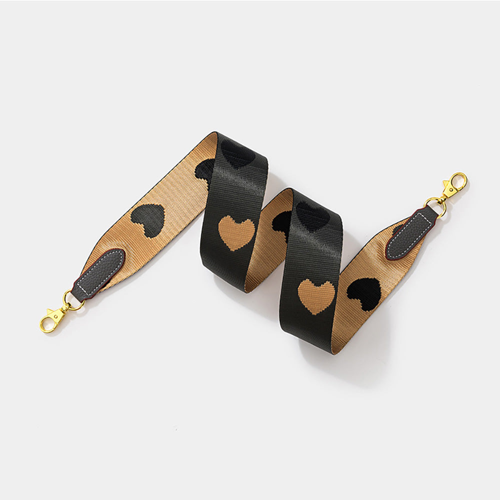 Handcrafted Heart-Shaped Canvas Strap for Women's Crossbody Bag – Adjustable Long Shoulder Strap, Premium Quality