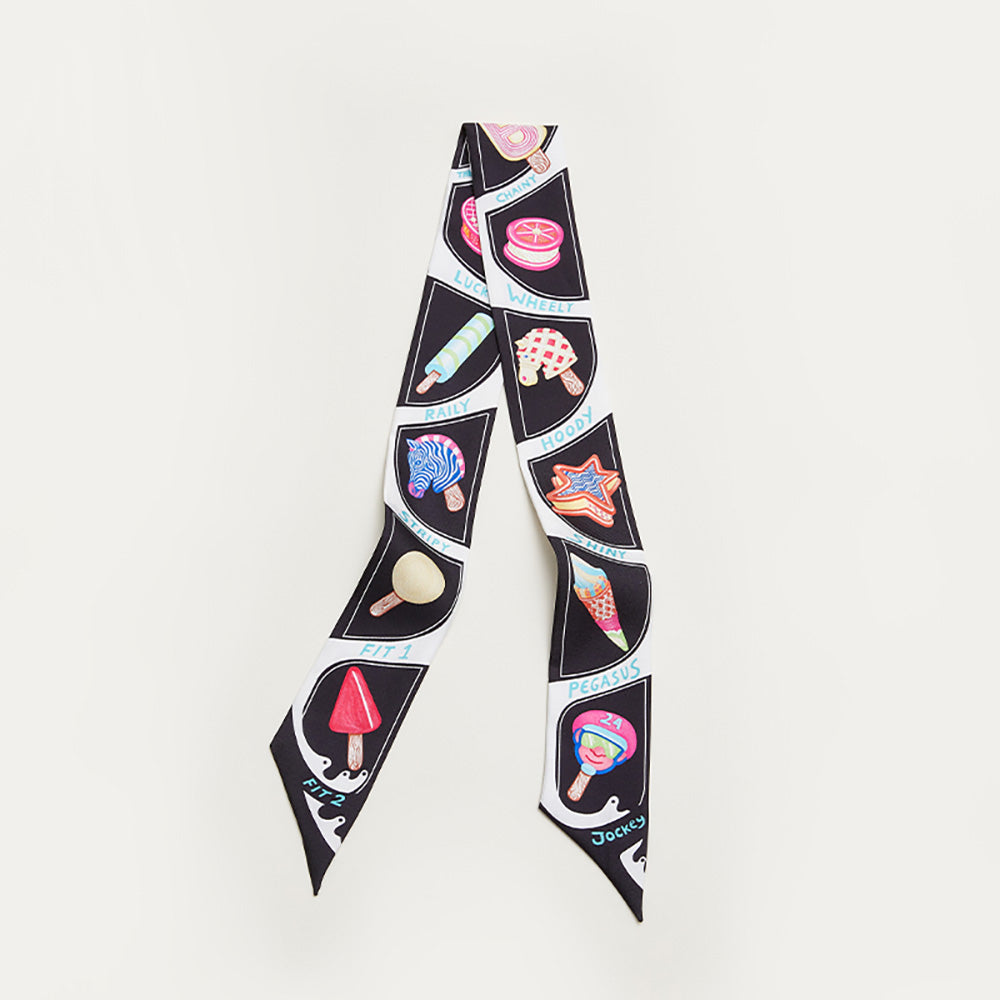 Premium Silk Scarf - 100% Mulberry Silk Twilly for Handbag Strap, Hair Accessory, and Luxury Fashion