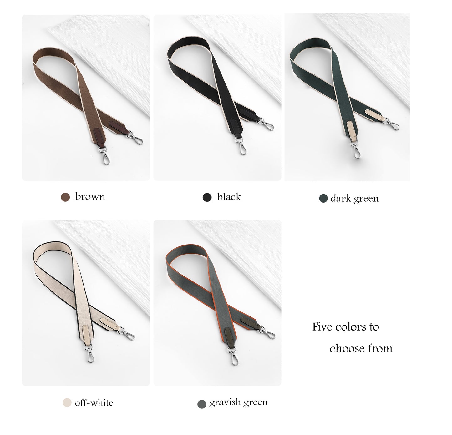 Color-Blocked Canvas Wide Shoulder Strap for Crossbody & Backpack – Adjustable, Durable, Stylish Accessory