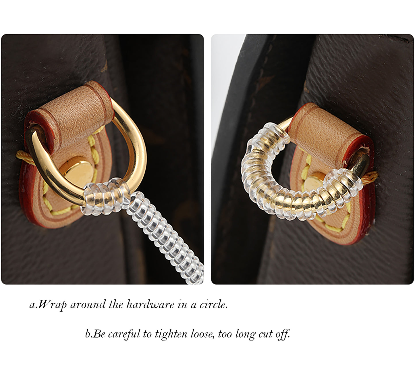 Hardware Protection Ring - Transparent Bag Accessory for Speedy 20 Shoulder Strap, Anti-Oxidation & Wear-Proof, Handmade