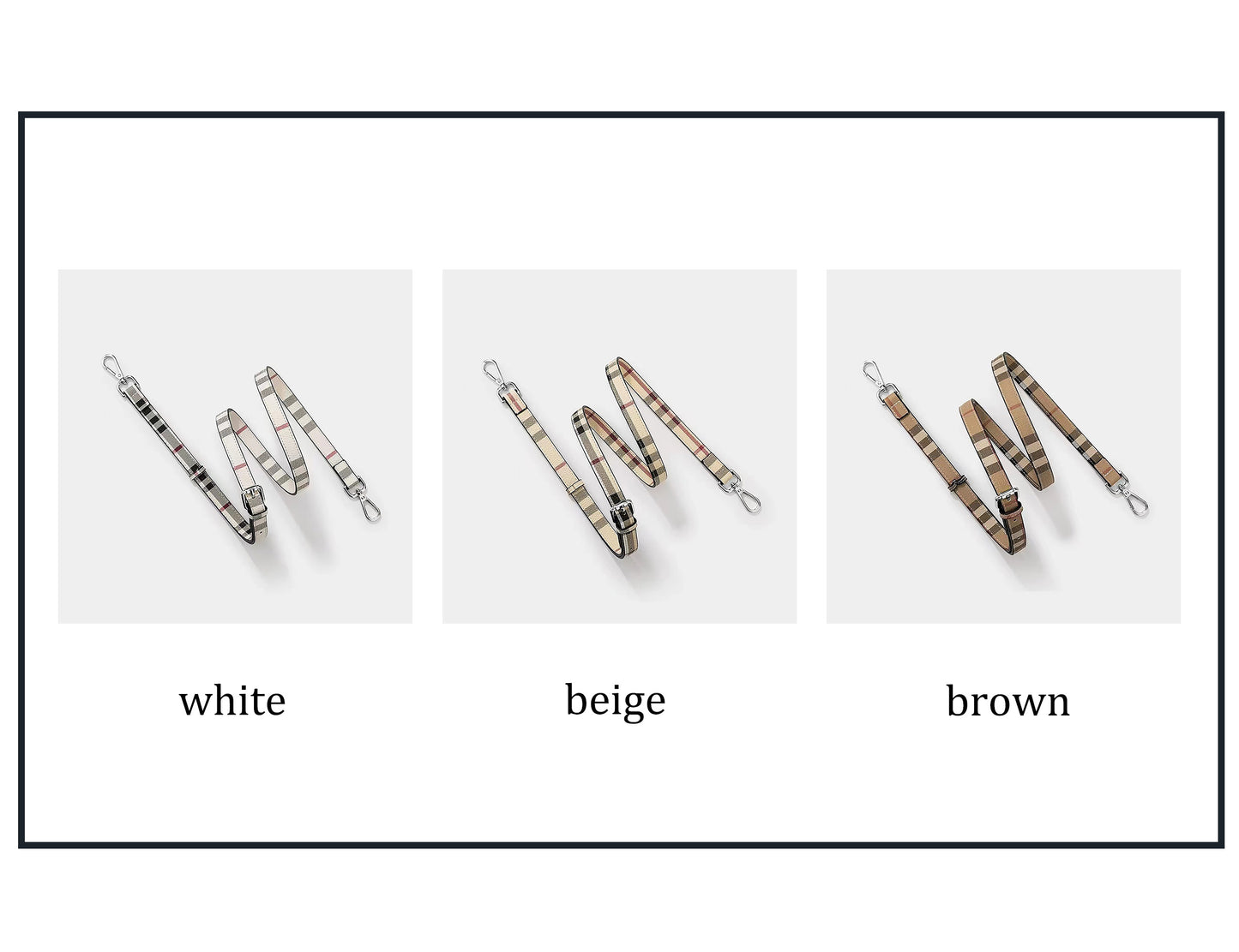 Handmade British Style Checkered Crossbody Shoulder Strap – Replacement Strap for Women's Bags, Perfect for Shoulder & Crossbody Bags