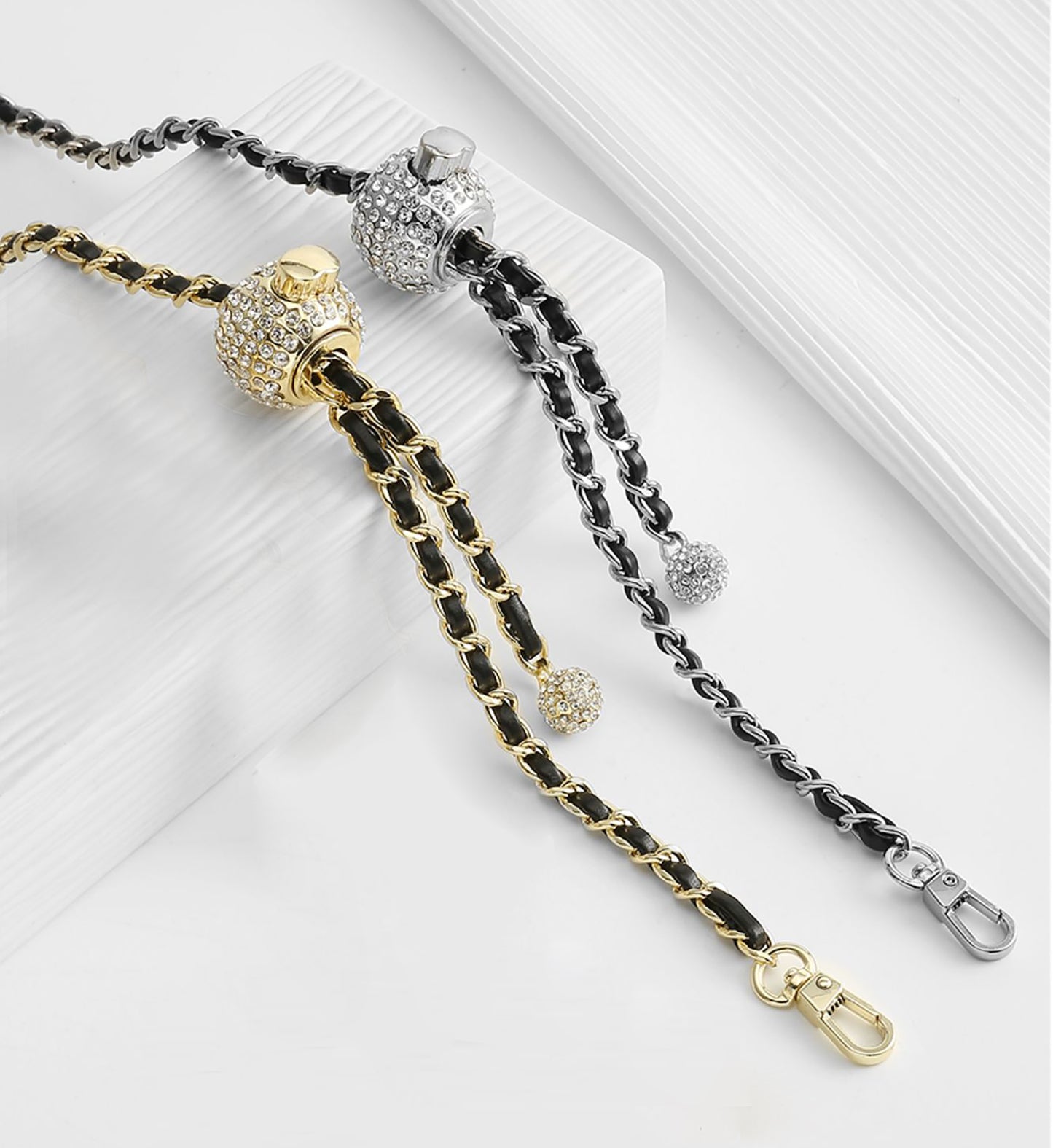 Versatile Bag Accessories: Adjustable Crossbody Chain Replacement, Genuine Leather Shoulder Strap, and Wallet Leather Chain Strap