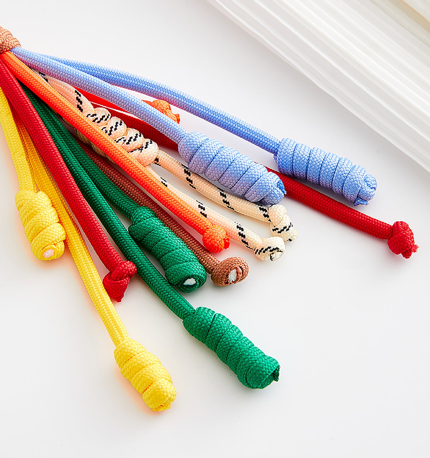 Colored braided rope pendant miu fringe key chain ins pendant,Knitted Colorful Rope Pendant,Bag pendant