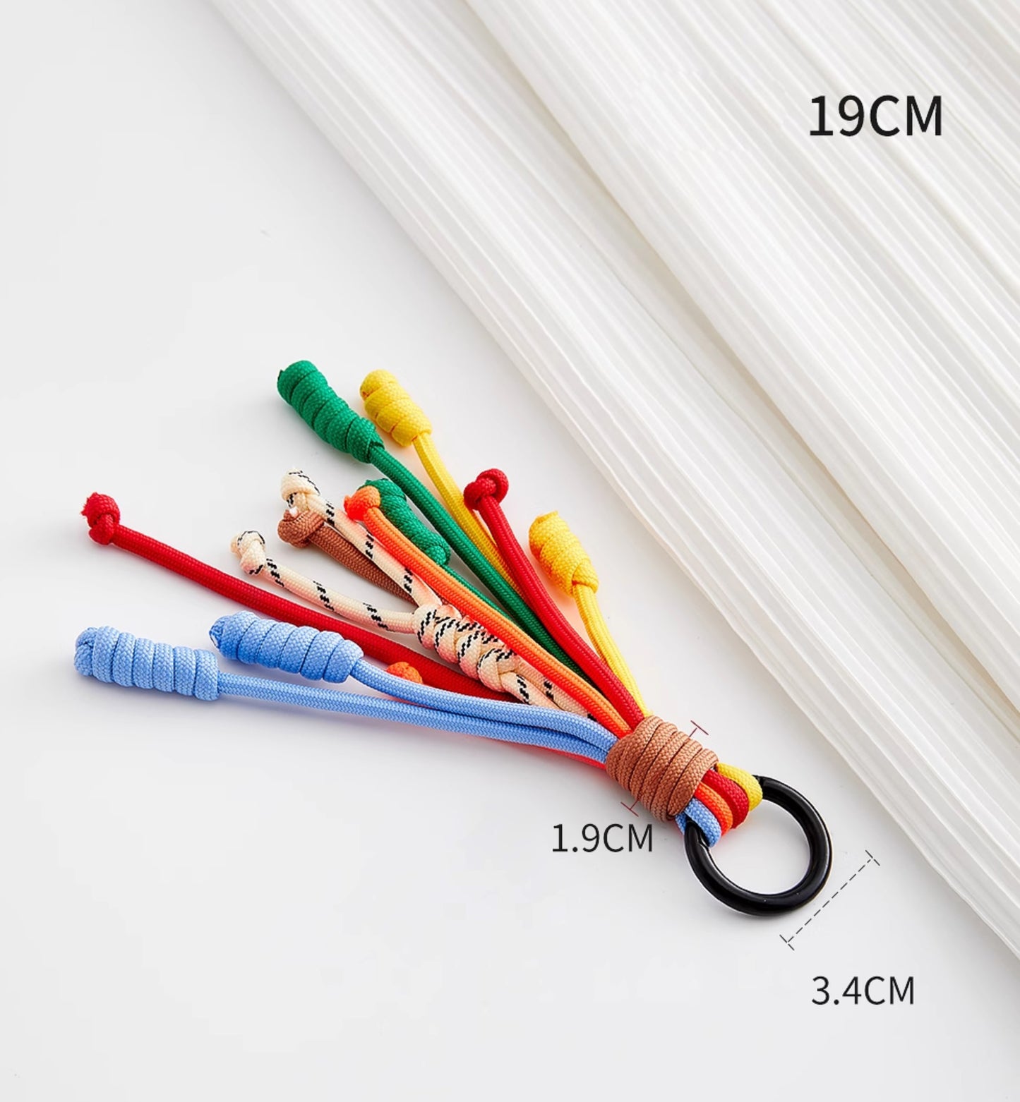 Colored braided rope pendant miu fringe key chain ins pendant,Knitted Colorful Rope Pendant,Bag pendant