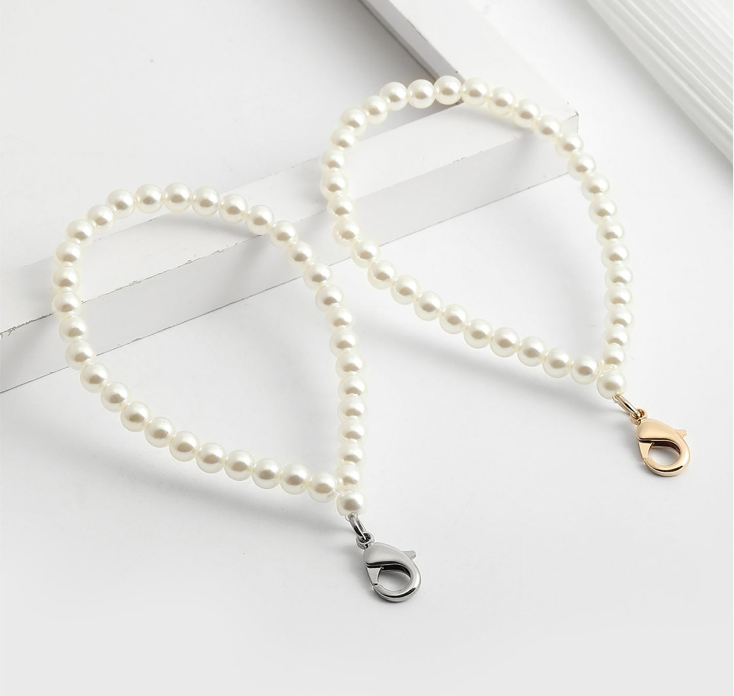 Bag decoration chain, pearl bag chain, modification hand-held short chain accessory, handbag chain strap