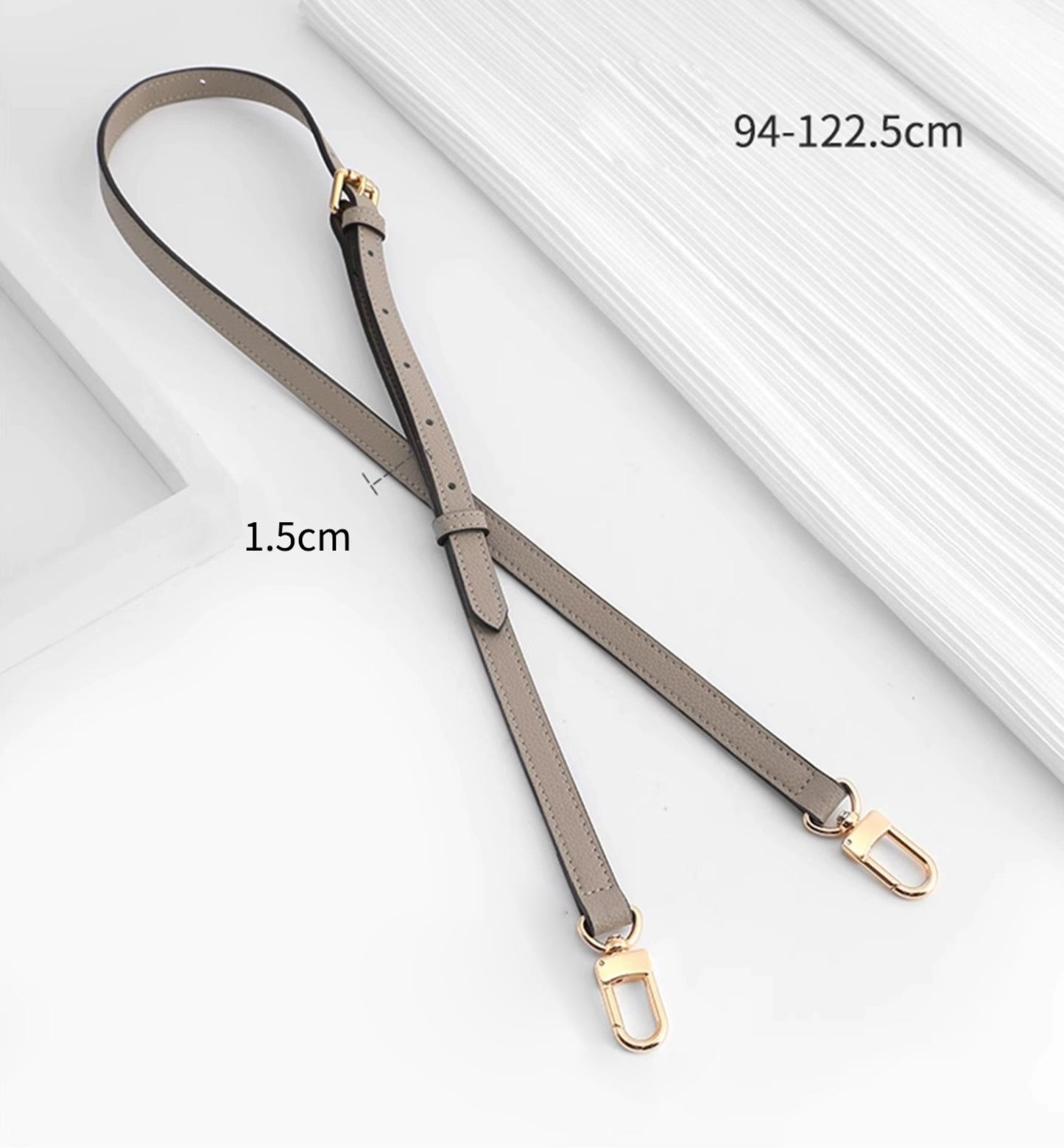 Adjustable crossbody strap replacement for Mini Pochette Accessoires, genuine leather material
