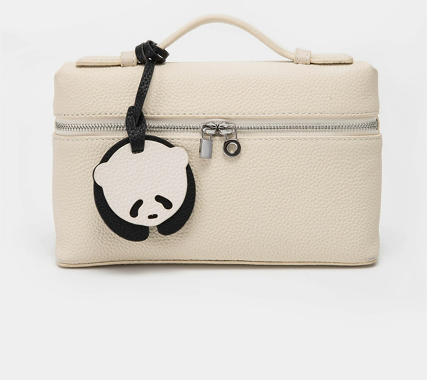 Panda Pendant Cute Cartoon Plush Toy Car Keychain Leather Car Hanging Bag Decoration