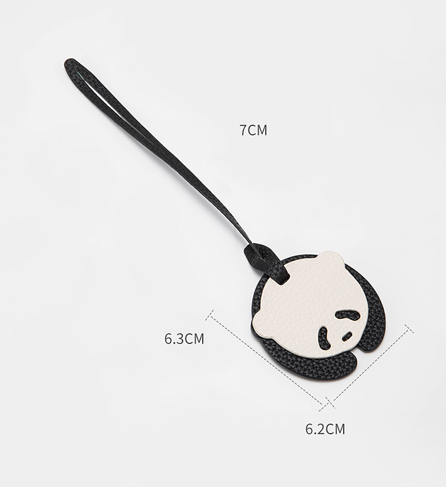 Panda Pendant Cute Cartoon Plush Toy Car Keychain Leather Car Hanging Bag Decoration