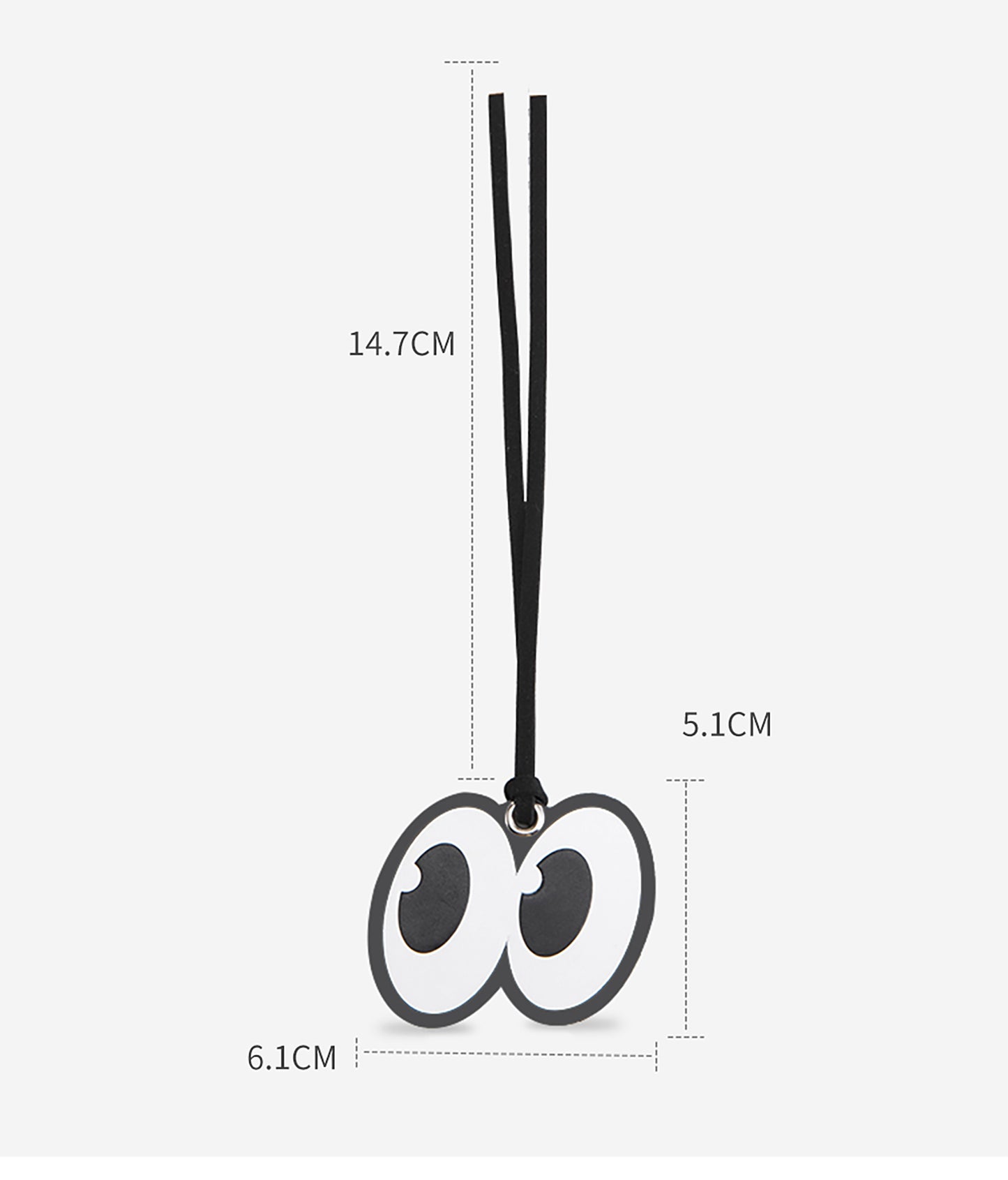 Big eyes genuine leather Pliage Energy Bag charm, small niche high-end feeling accessory, backpack decoration accessory