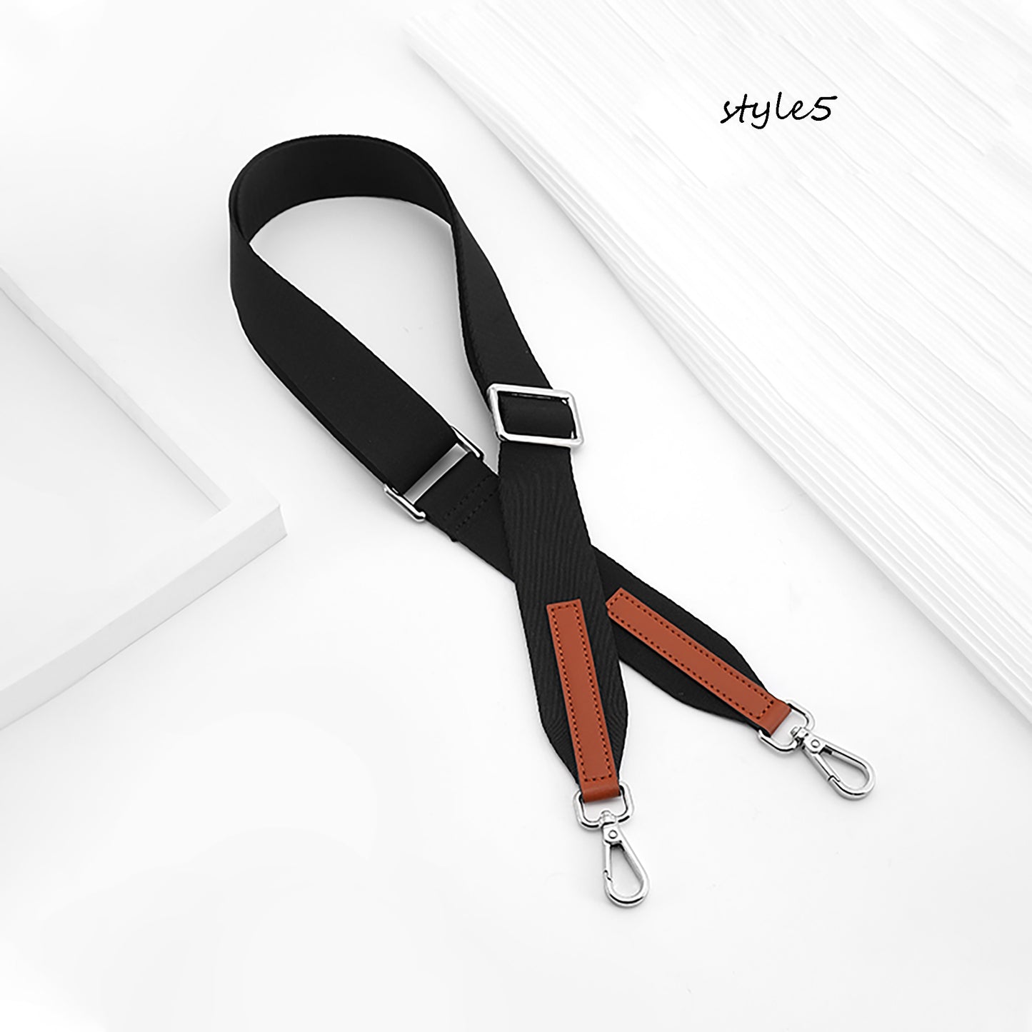 Adjustable style shoulder strap for transforming a backpack into a canvas crossbody bag, wide shoulder strap