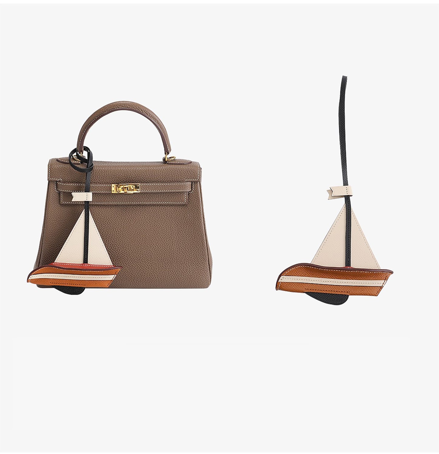 Handcrafted Leather Sailboat Bag Charm – Sail 24 Charm for Bags