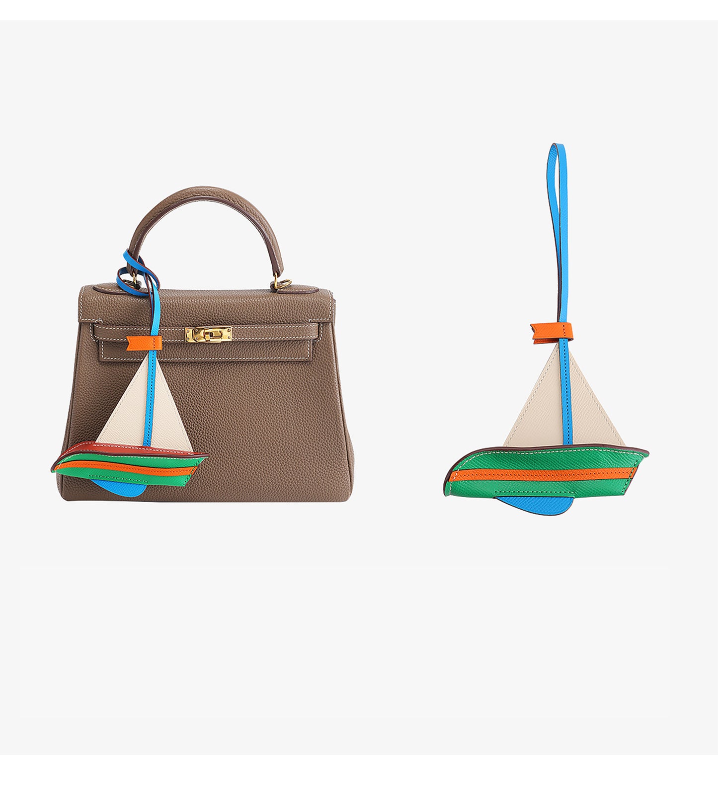 Handcrafted Leather Sailboat Bag Charm – Sail 24 Charm for Bags