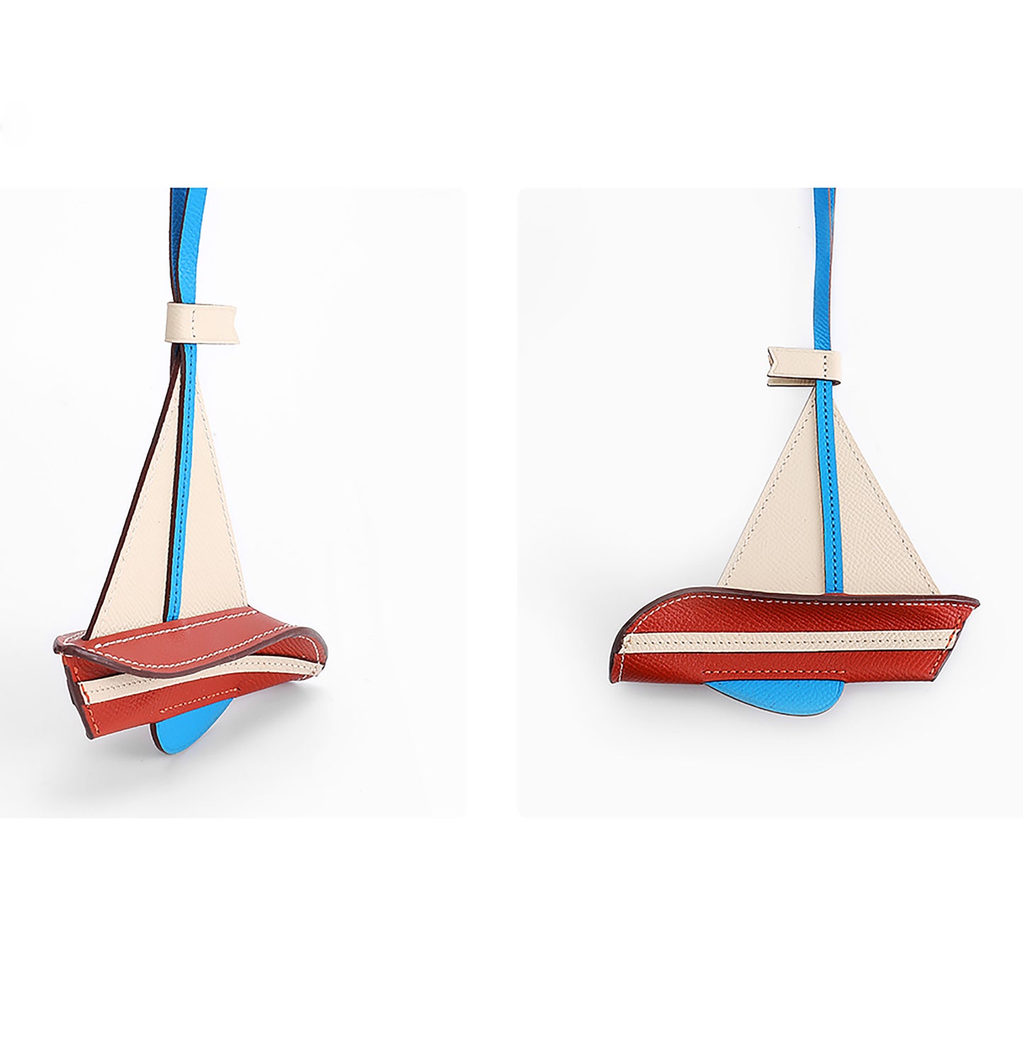 Handcrafted Leather Sailboat Bag Charm – Sail 24 Charm for Bags