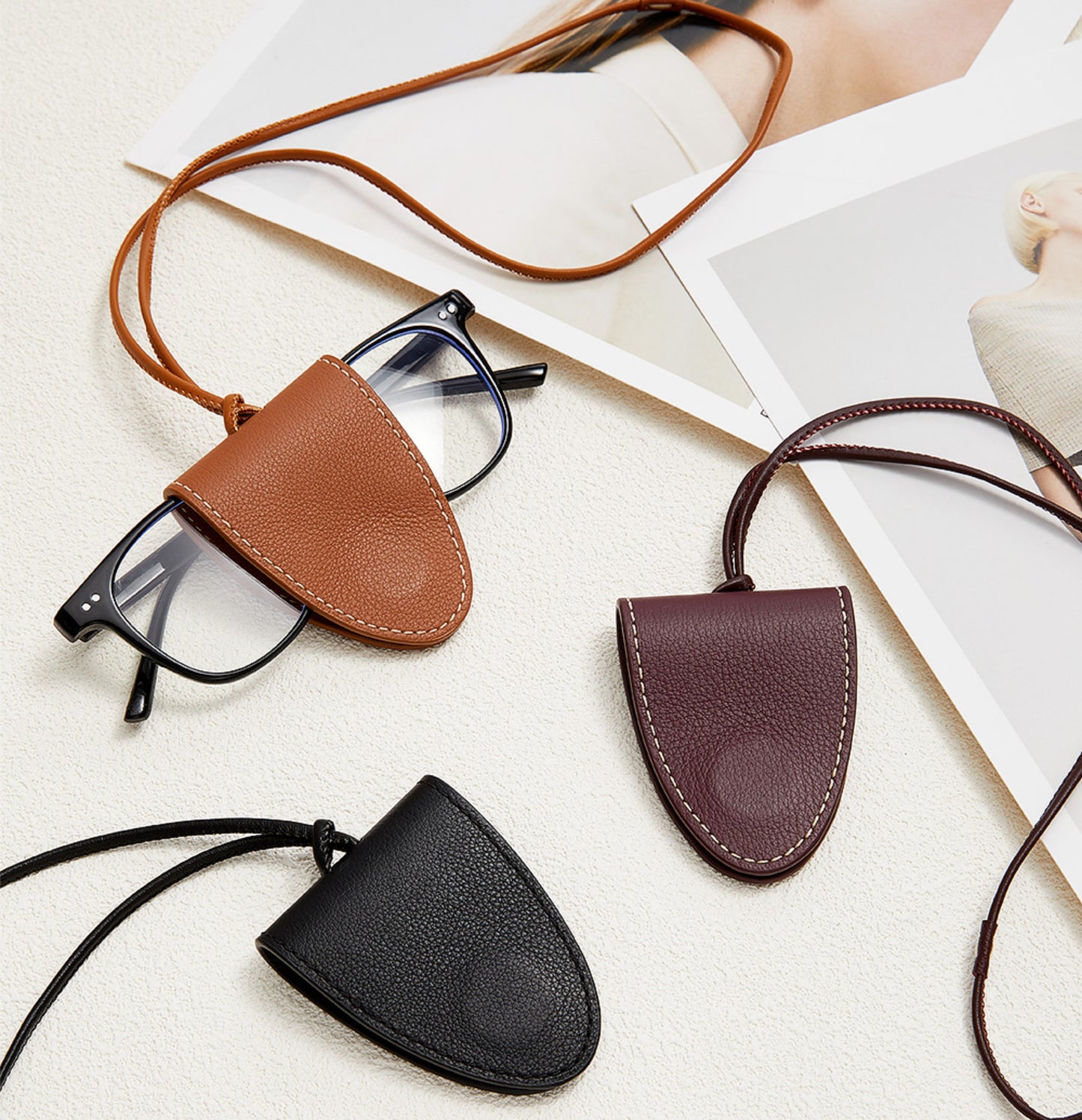 Fashionable Leather Anti-theft Bag Clip and Handmade Glasses Clip Accessories for Stylish Bags