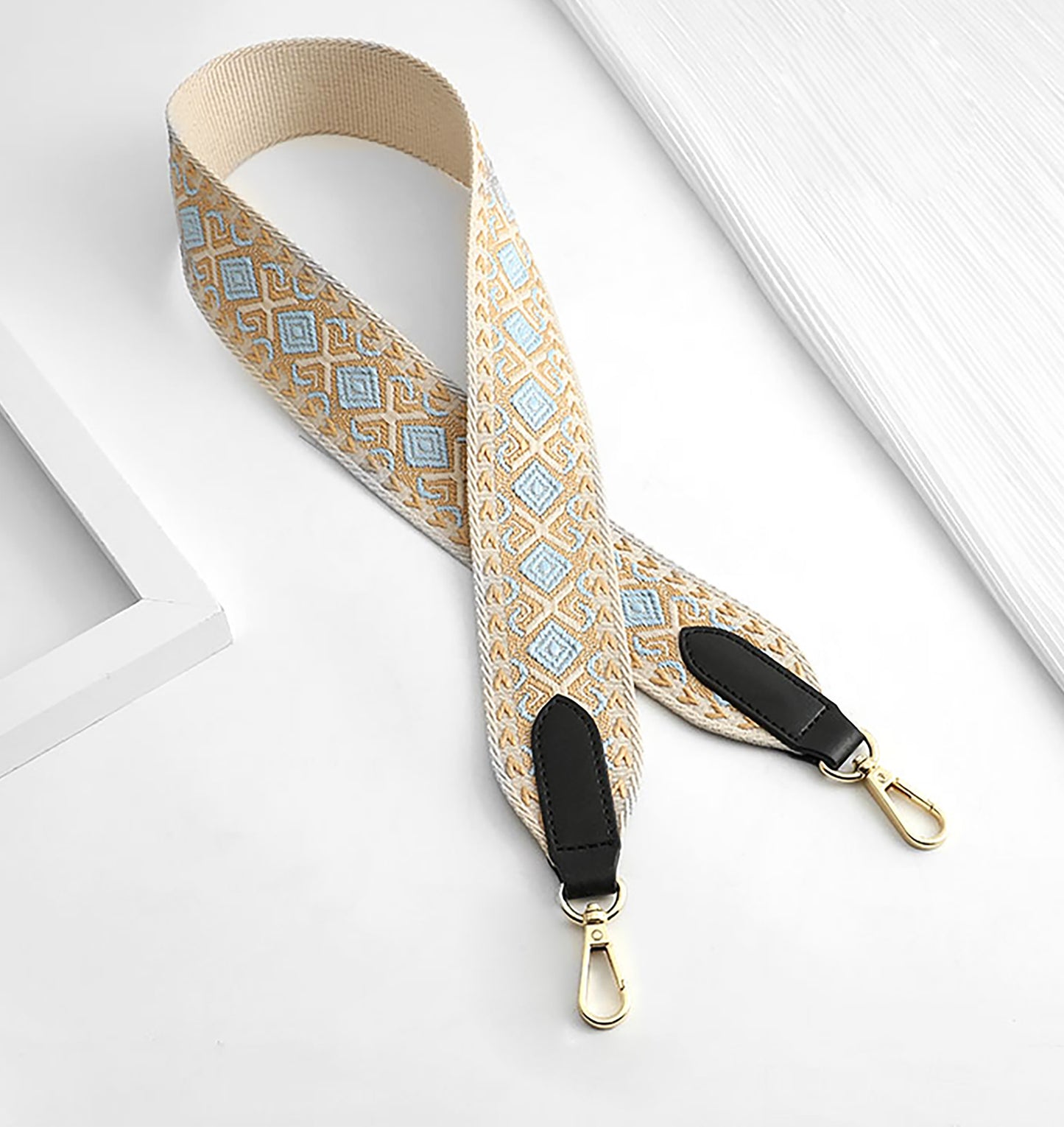 Bohemian Style Canvas Shoulder Strap, 5cm Long Bag Replacement Strap