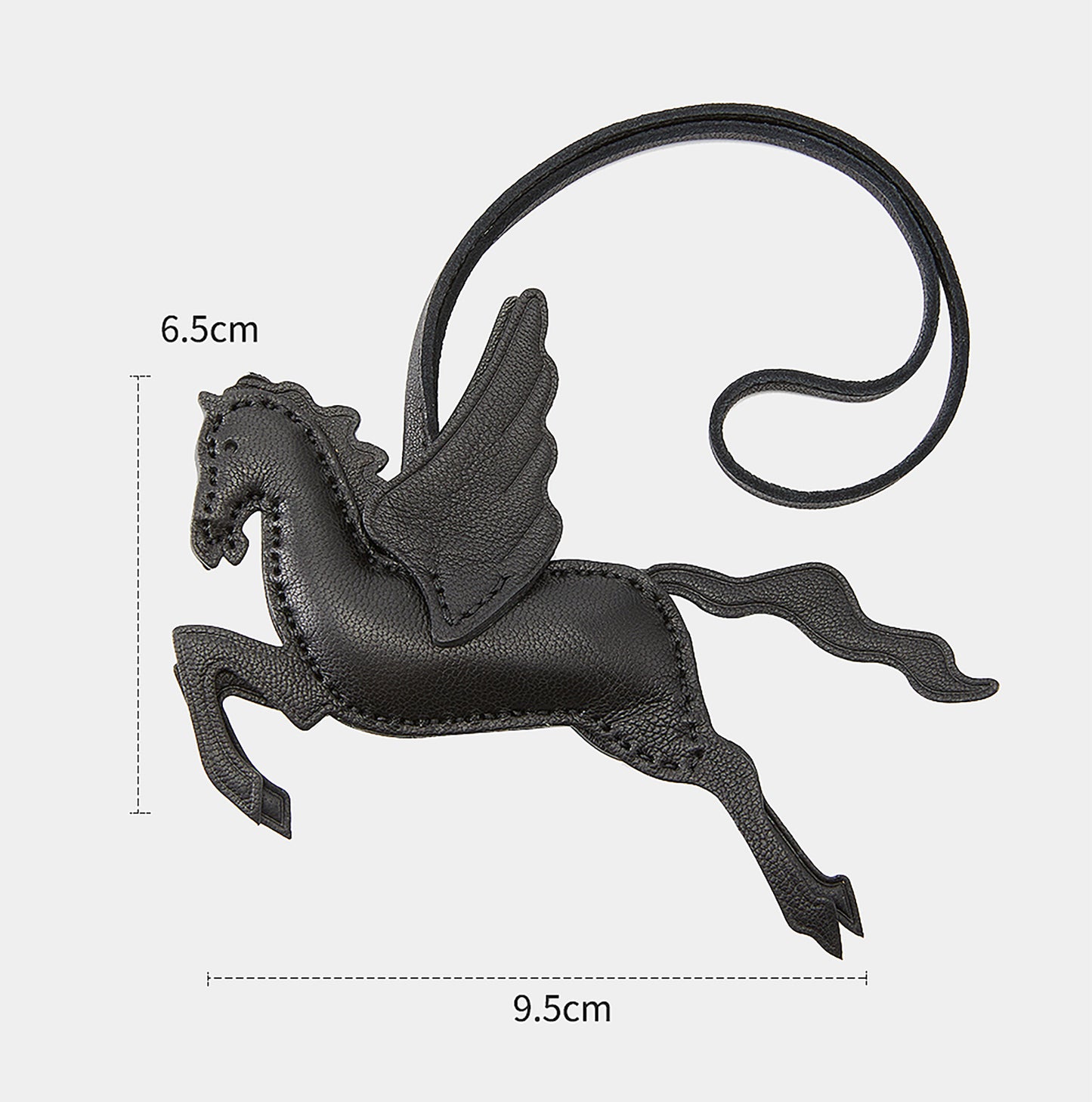 Suitable for  kelly bag strap,bolide bag,small horse charm, flying horse handmade stitched lambskin bag pendant accessory