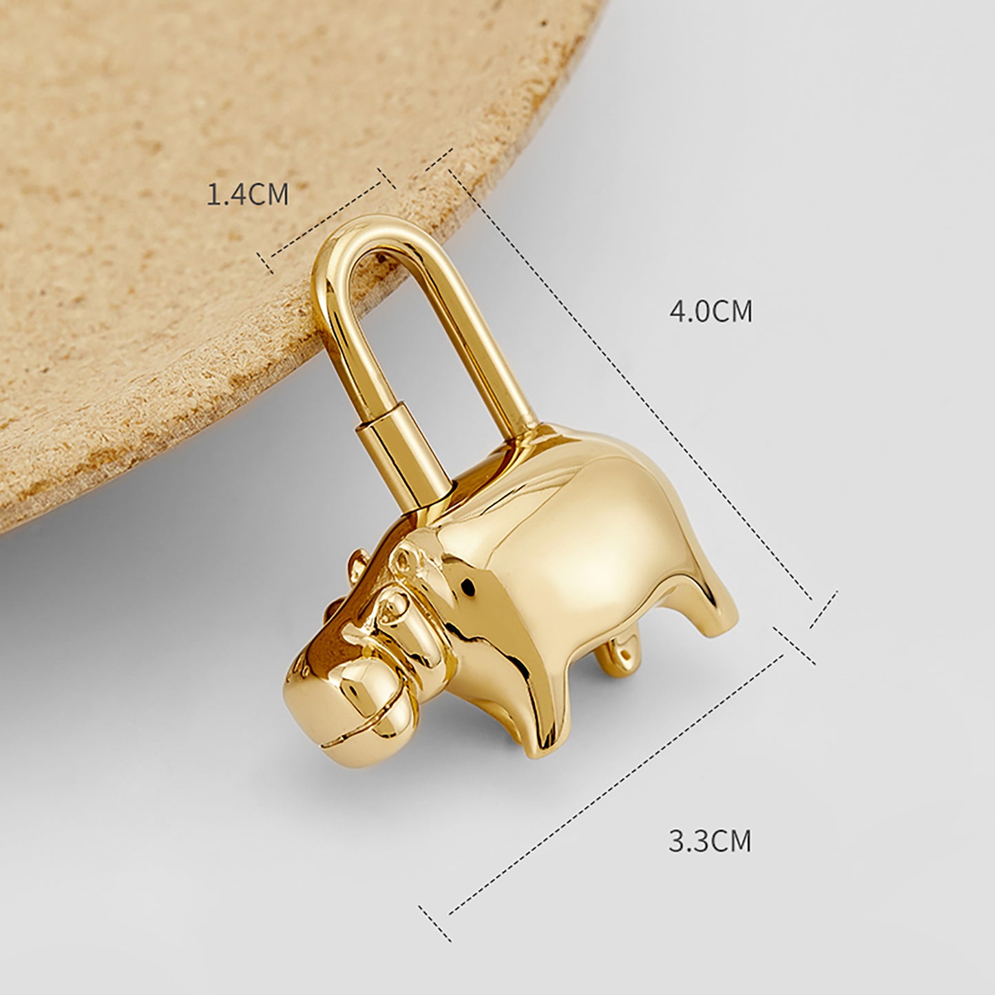 High-End Animal Stainless Steel Charm, Lock Pendant Style – Suitable for Kelly and Birkin Bags