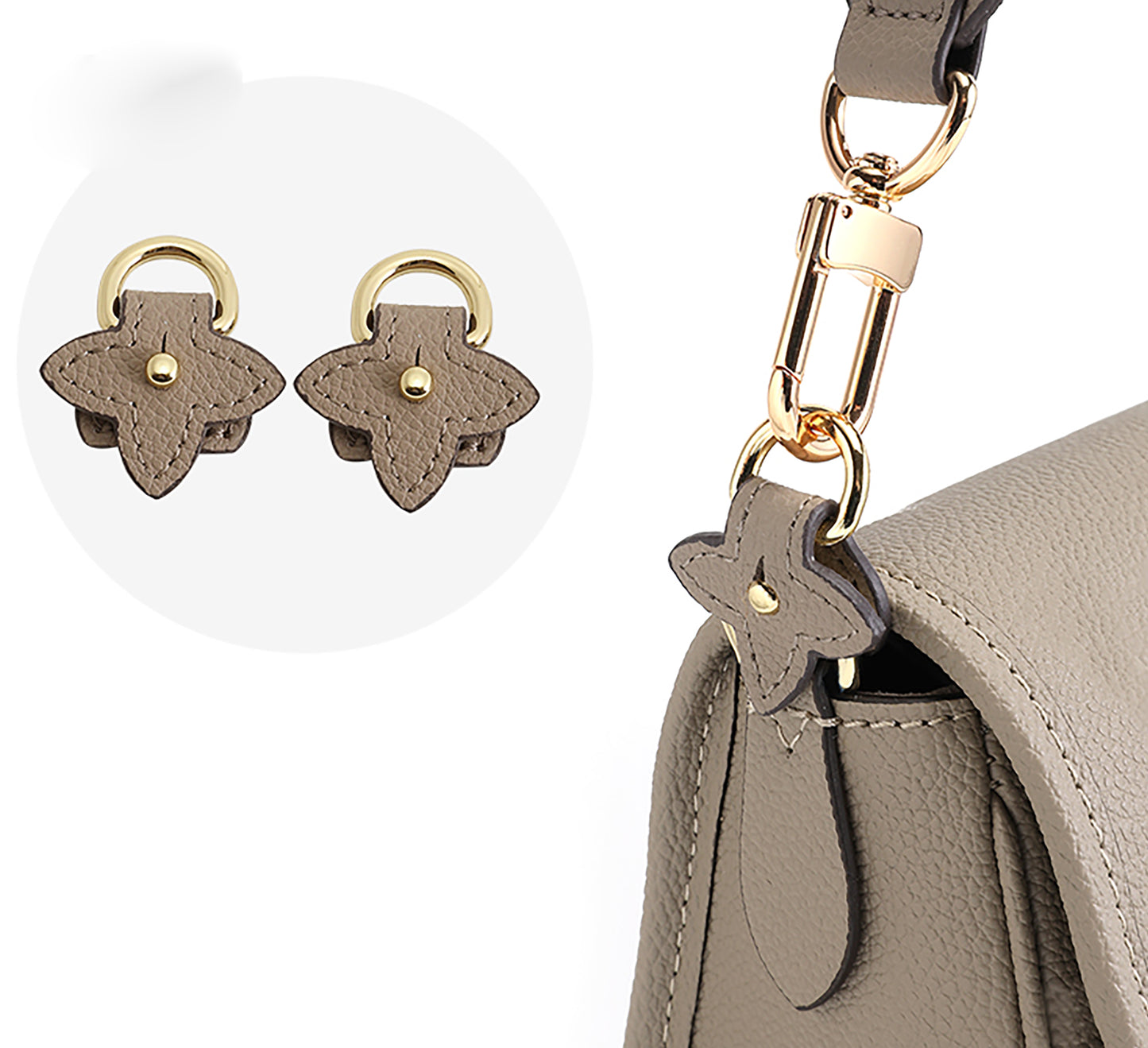 Designer Bag Protection Kit | Genuine Leather Replacement Straps | Scratch Prevention Guards