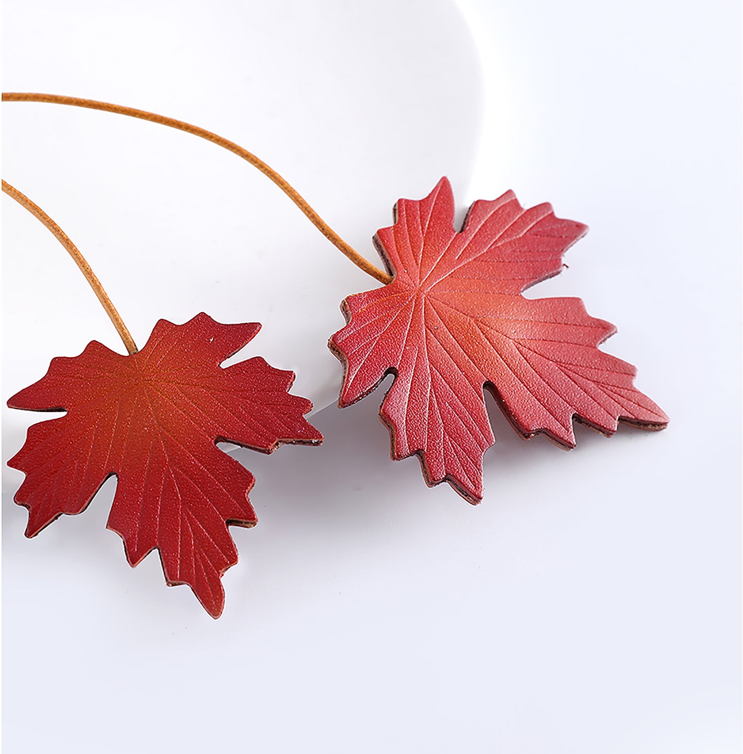 Maple leaf charm bag accessory, keychain, car gift, literary journal bookmark, DIY accessory.