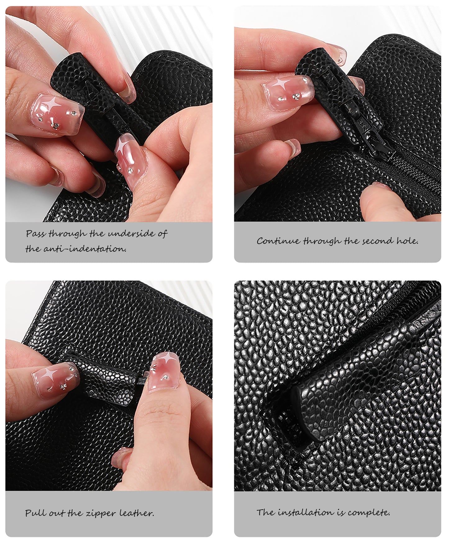 Bag Zipper Protector, Genuine Leather Bag Accessory, Bag Wear-Resistant Protector