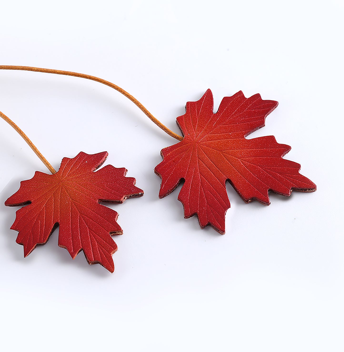 Maple leaf charm bag accessory, keychain, car gift, literary journal bookmark, DIY accessory.