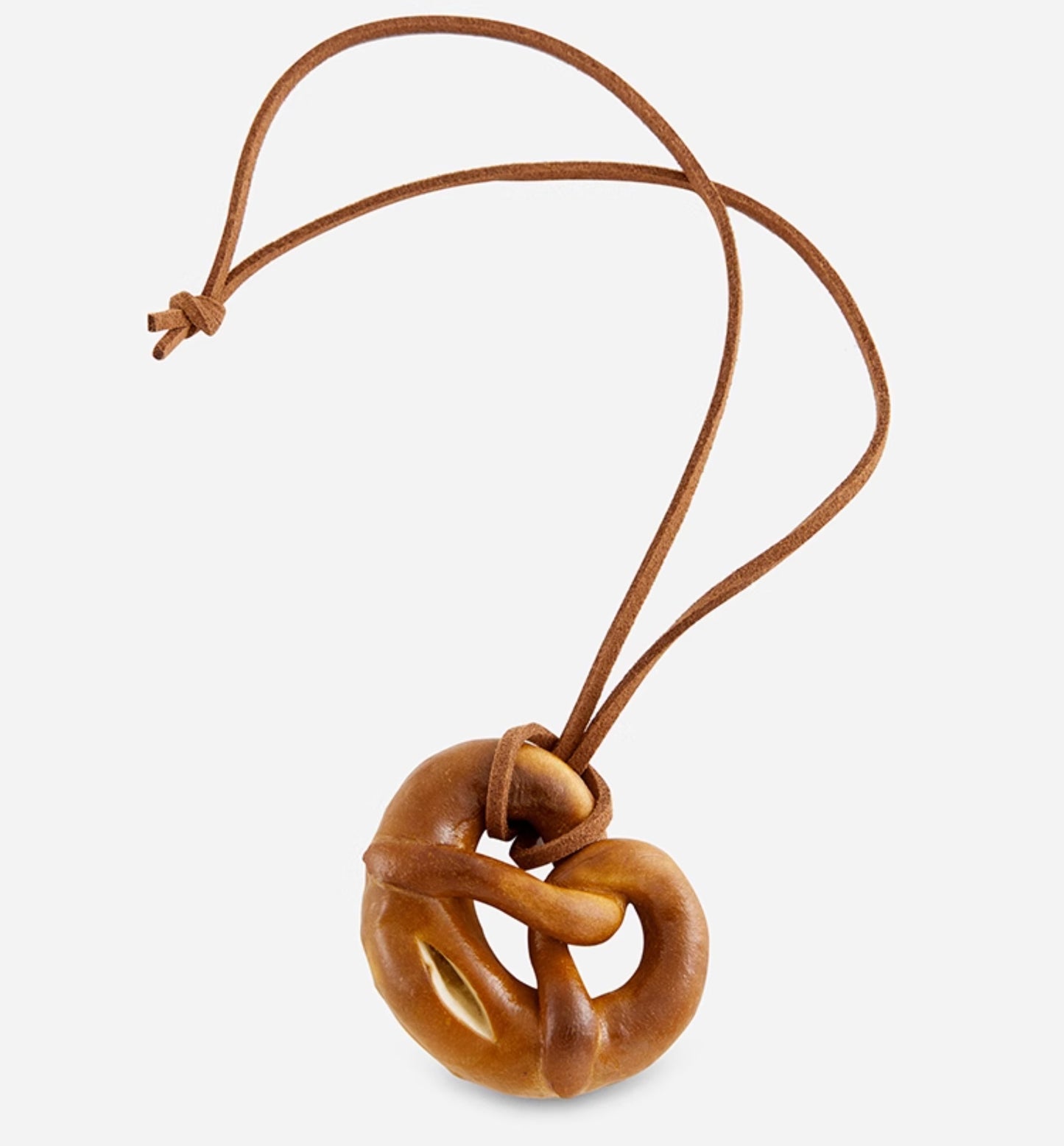 Alkaline water bread charm, horn-shaped croissant imitation bagel keychain, cute food bag accessory strap