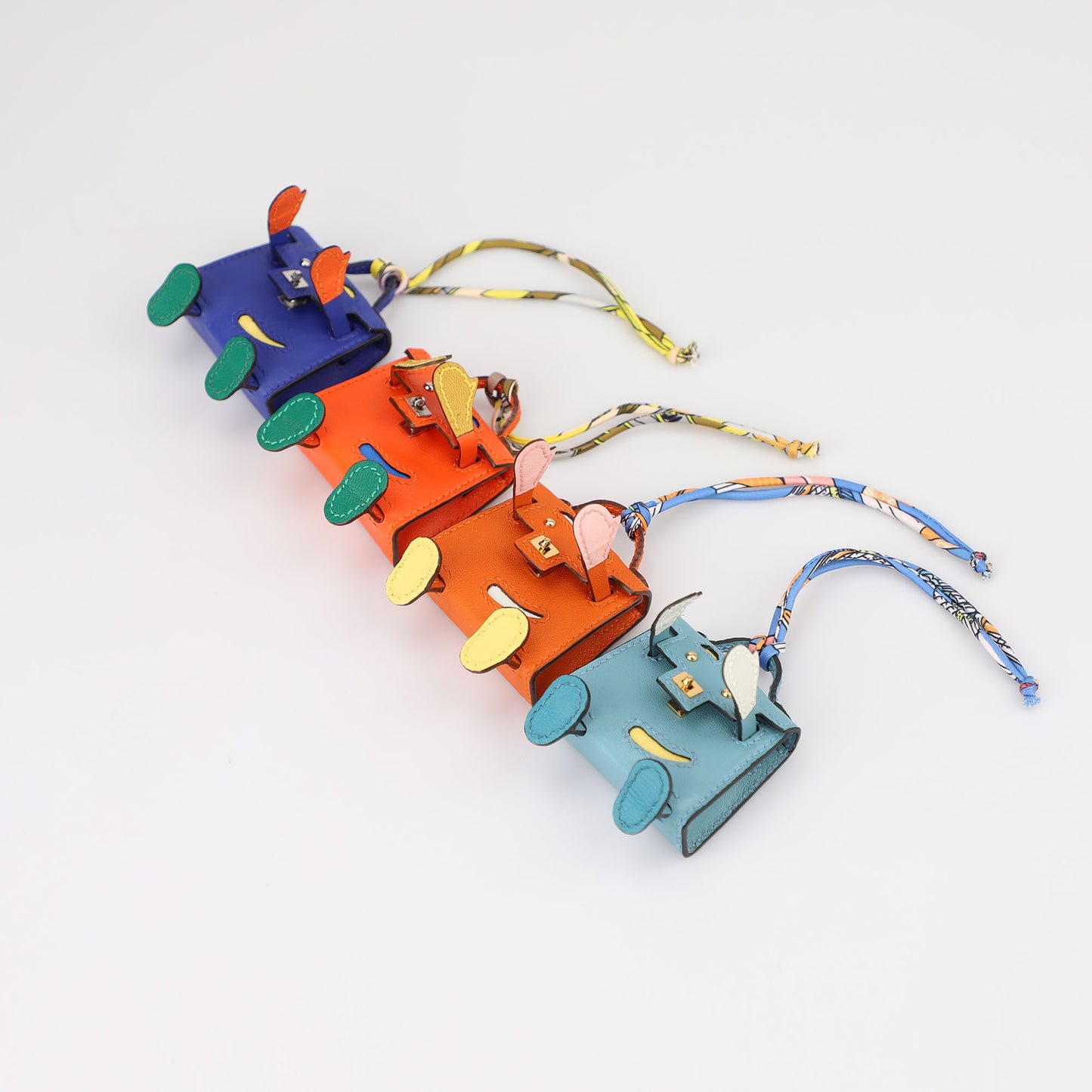 Kelly Dole charm gold, gold and silver buckle, Kelly doll,2023 New Model Kelly Doll Leather Patchwork Bag Keychain