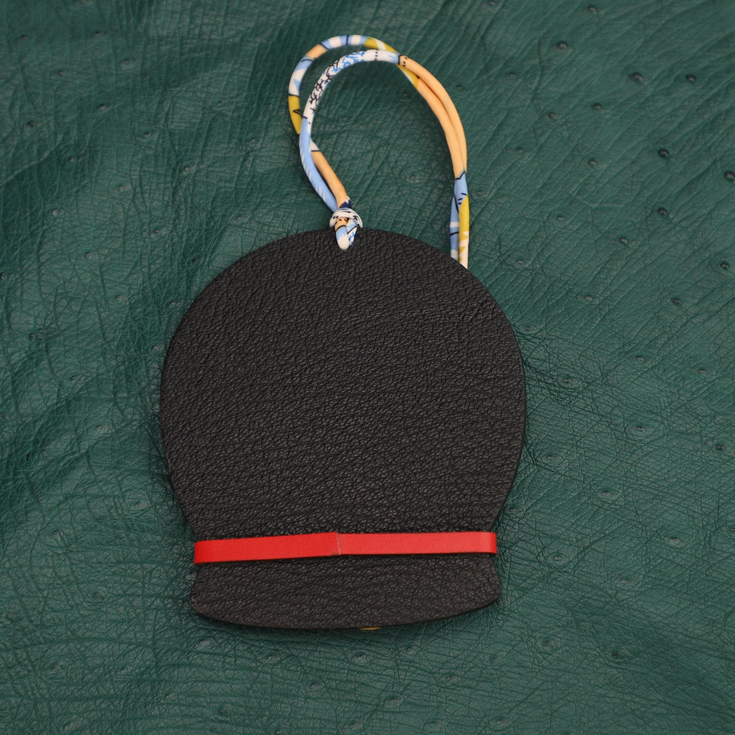 Doraemon Keychain, Genuine Leather Pendant, Blue Robot Cat Handmade Keychain