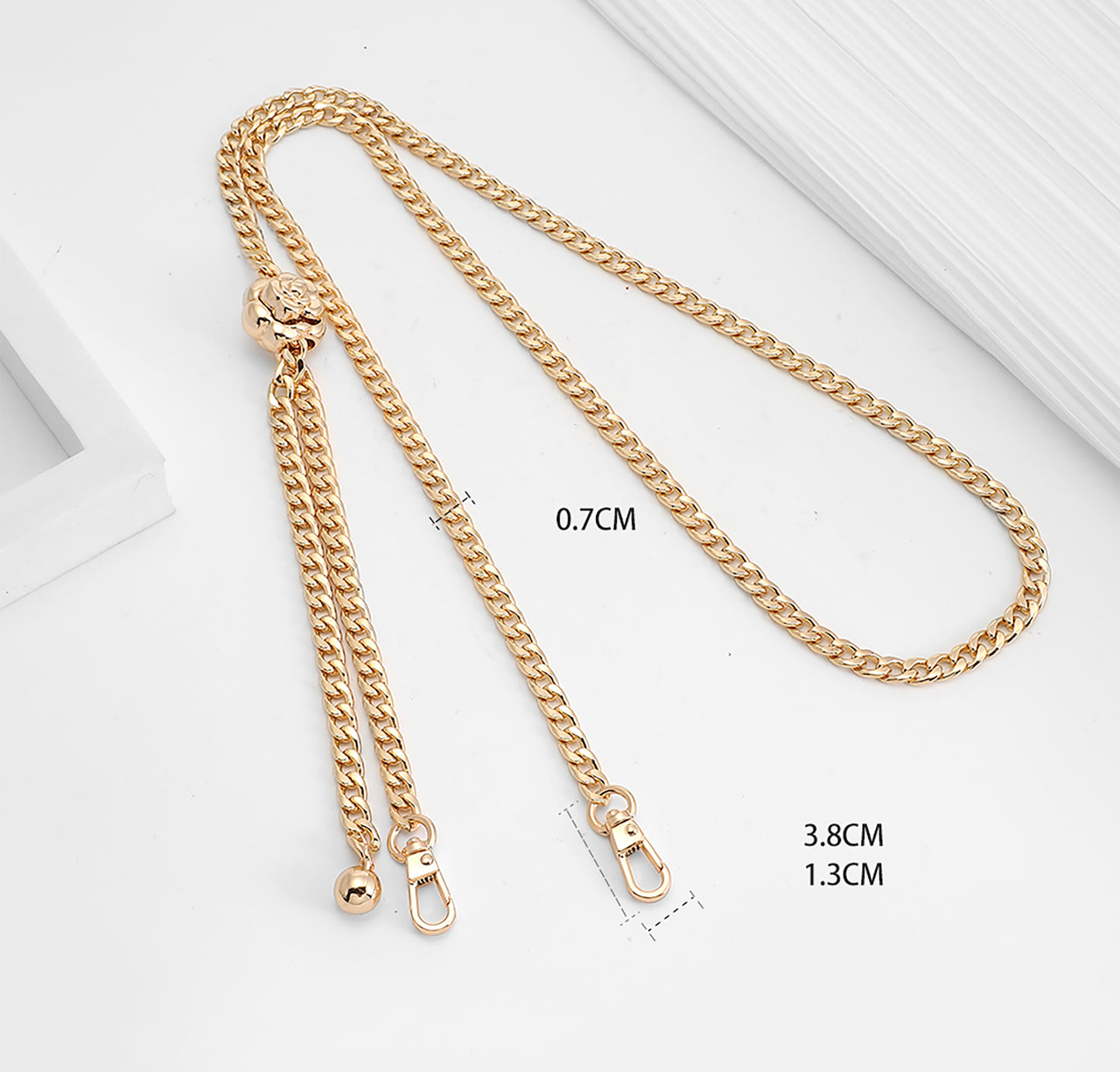 Adjustable bag chain accessory, small bag crossbody fine chain, metal bag strap shoulder strap transformation chain